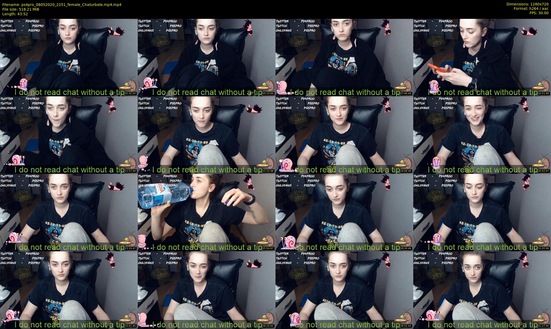 ps4pro — 44 minute Chaturbate female cam show recording, 720p, May 8, 2020