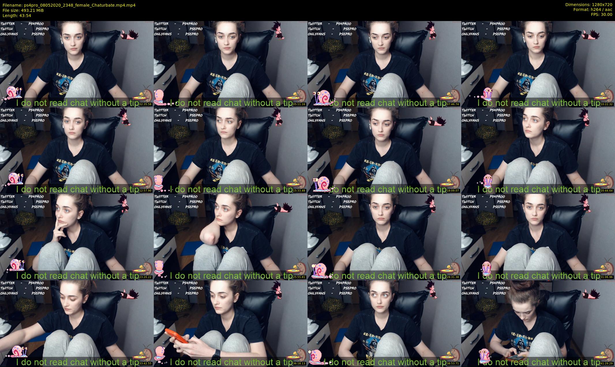 ps4pro — 44 minute Chaturbate female cam show recording, 720p, May 8, 2020