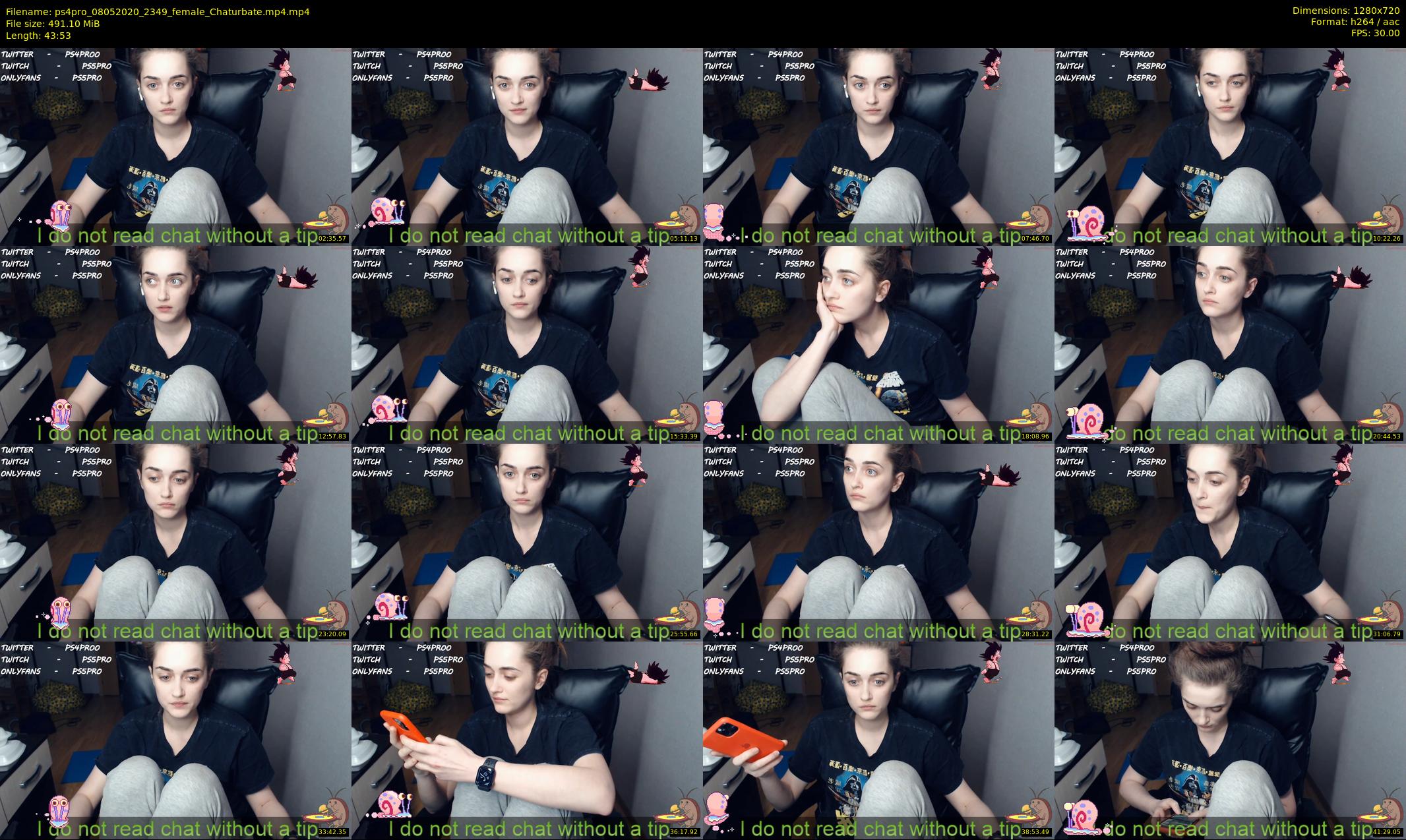 ps4pro — 44 minute Chaturbate female cam show recording, 720p, May 8, 2020