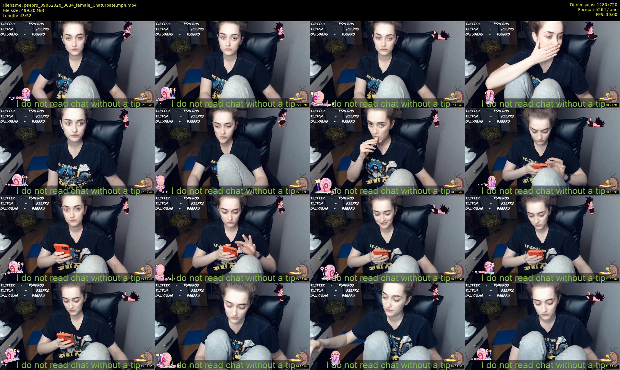 ps4pro — 44 minute Chaturbate female cam show recording, 720p, May 9, 2020
