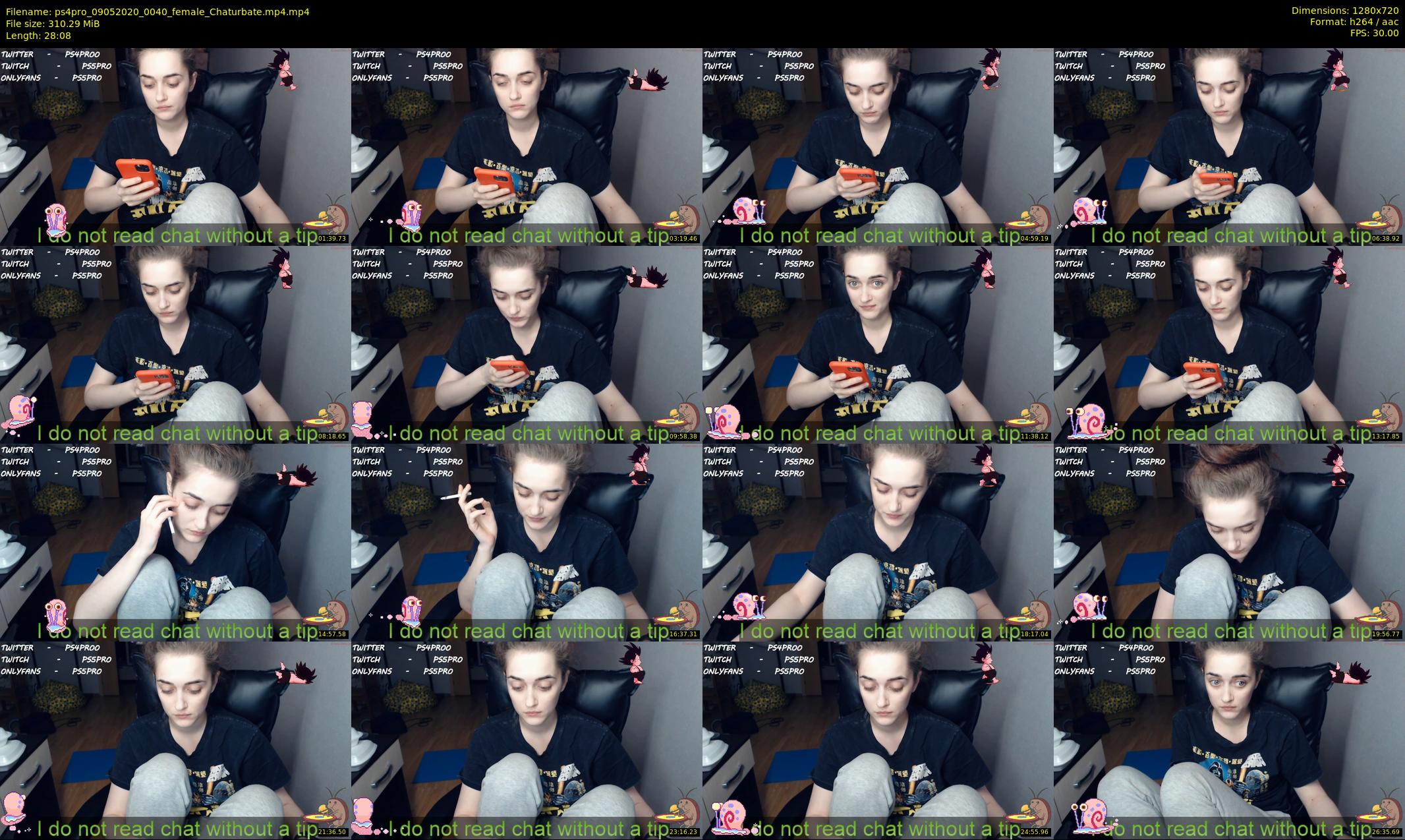ps4pro — 29 minute Chaturbate female cam show recording, 720p, May 9, 2020