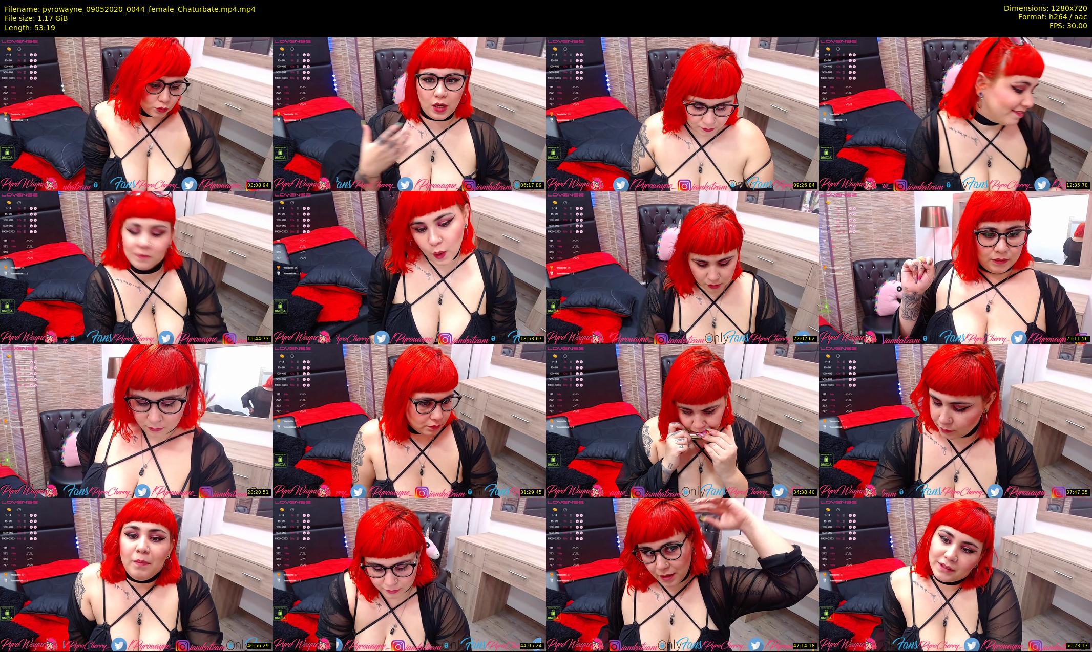 pyrowayne — 54 minute Chaturbate female cam show recording, 720p, May 9, 2020