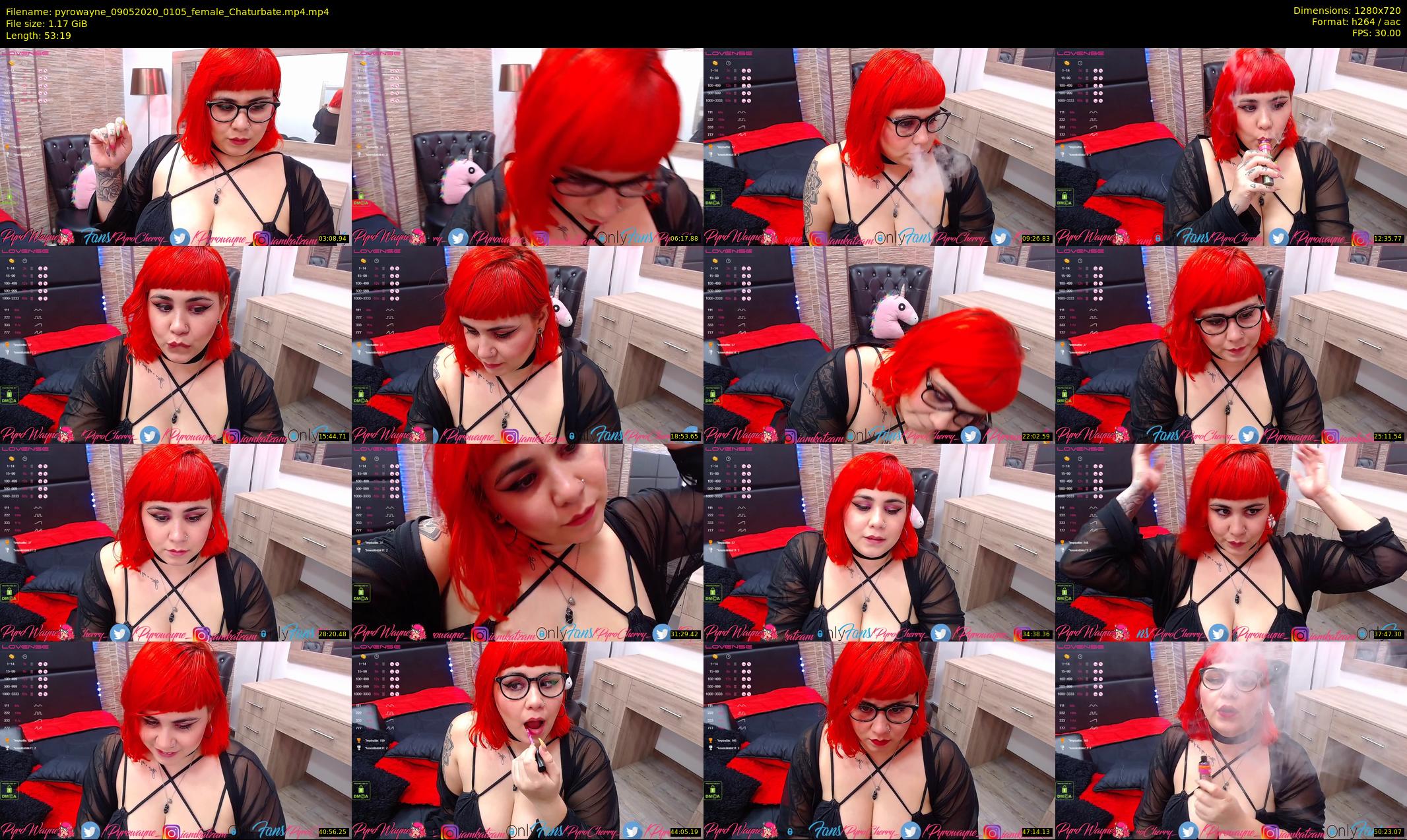 pyrowayne — 54 minute Chaturbate female cam show recording, 720p, May 9, 2020