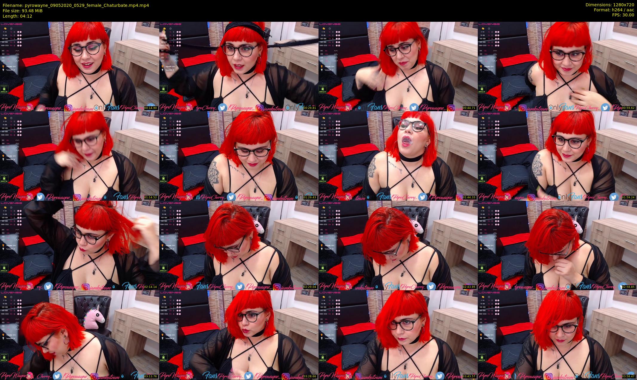 pyrowayne — 5 minute Chaturbate female cam show recording, 720p, May 9, 2020