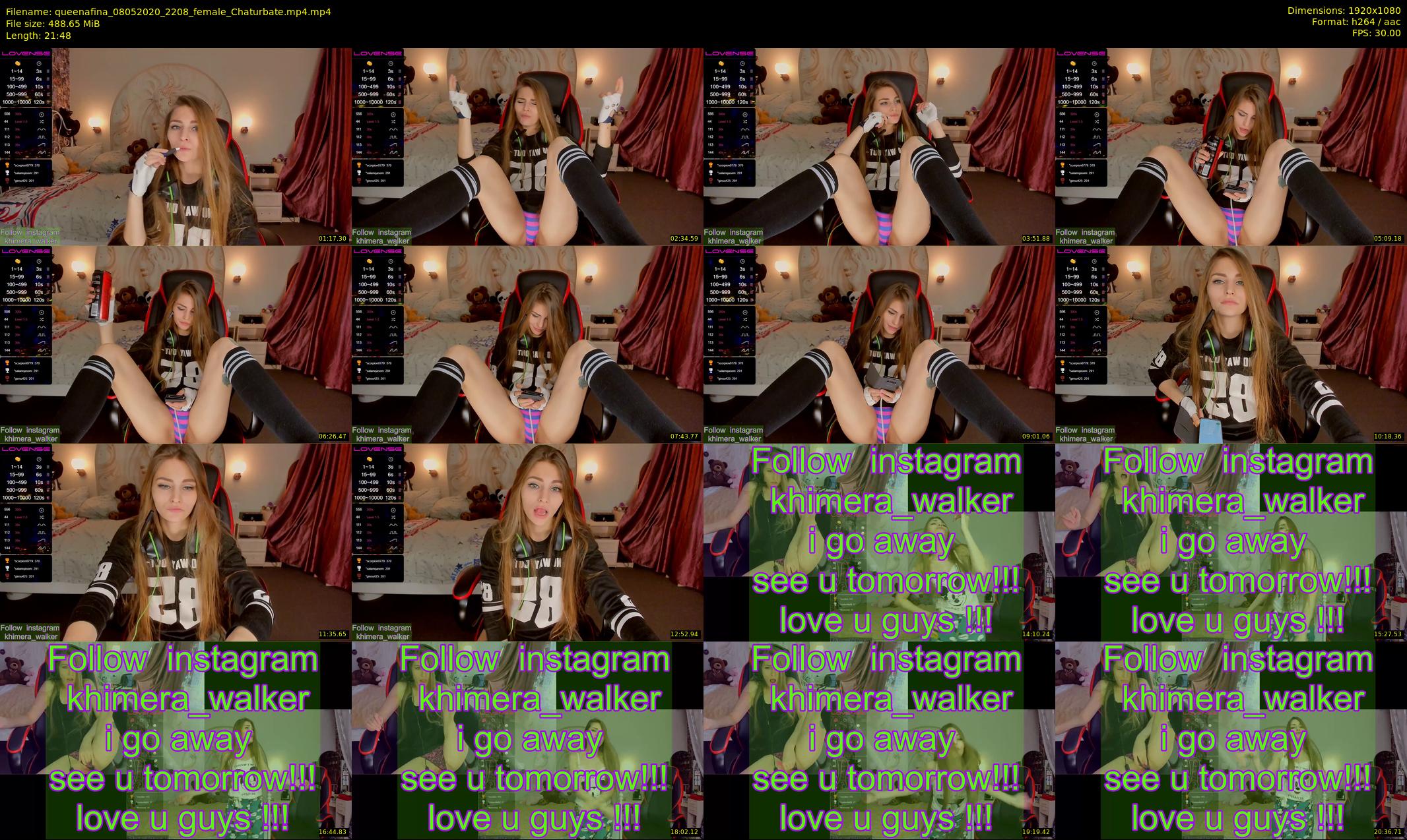queenafina — 22 minute Chaturbate female cam show recording, 1080p, May 8, 2020
