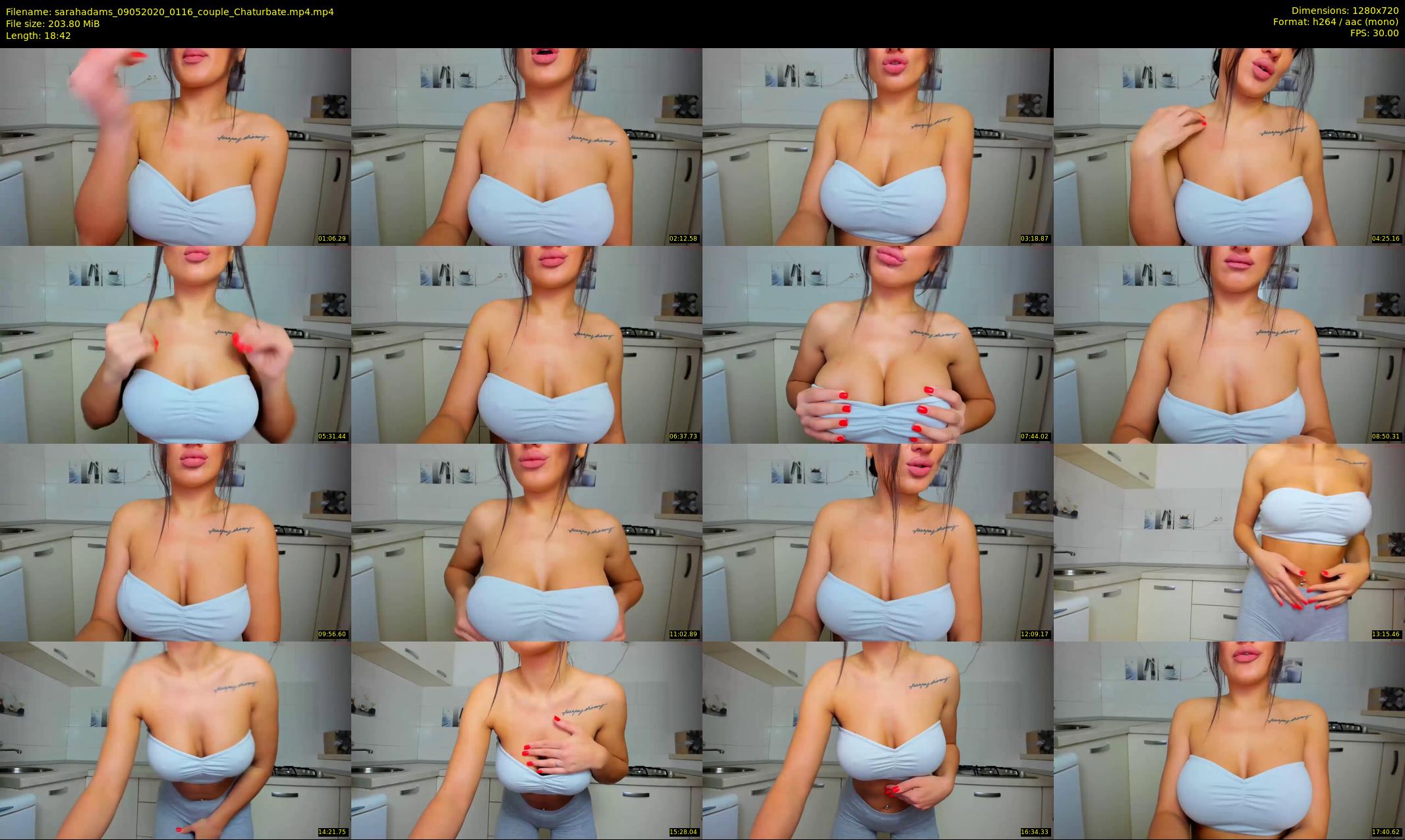 sarahadams — 19 minute Chaturbate female cam show recording, 720p, May 9, 2020
