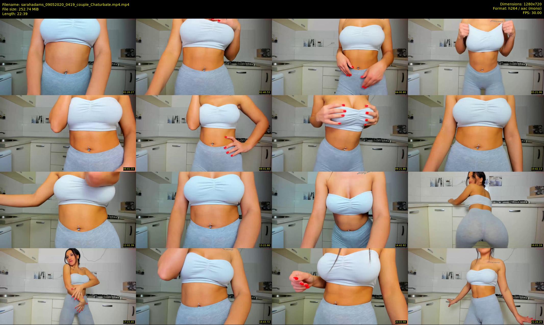 sarahadams — 23 minute Chaturbate female cam show recording, 720p, May 9, 2020