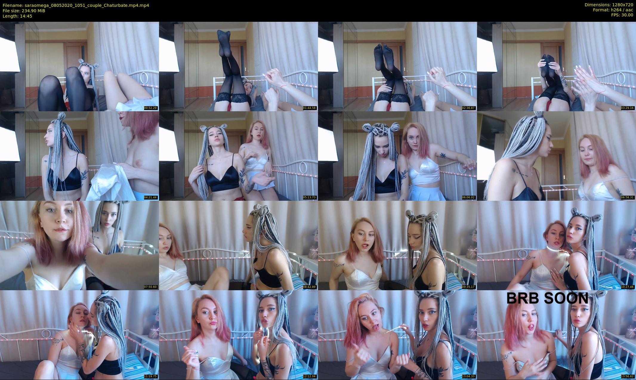 saraomega — 15 minute Chaturbate couple cam show recording, 720p, May 8, 2020