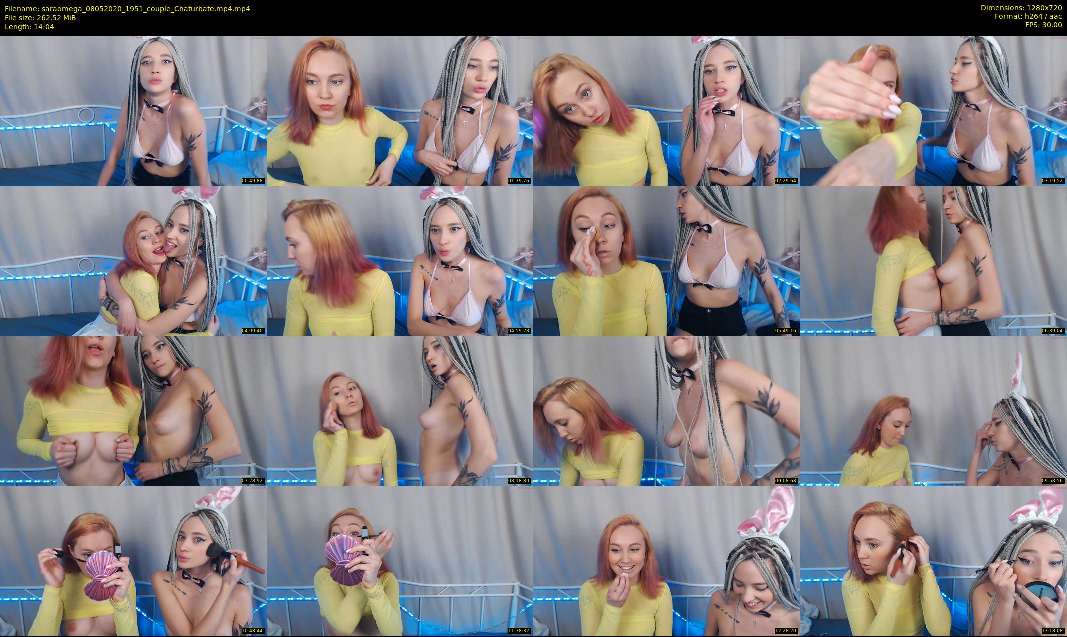 saraomega — 15 minute Chaturbate couple cam show recording, 720p, May 8, 2020