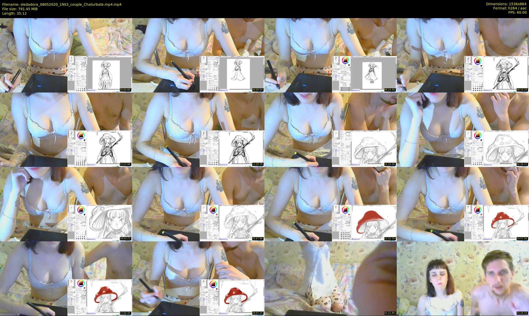 sledadora — 36 minute Chaturbate couple cam show recording, 720p, May 8, 2020