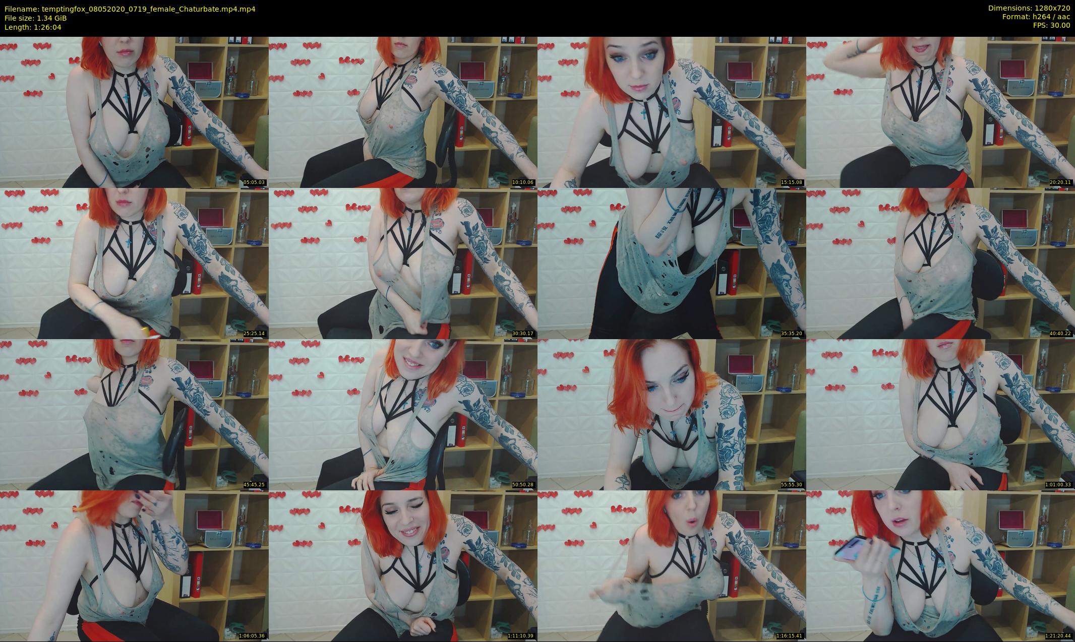 temptingfox — 87 minute Chaturbate female cam show recording, 720p, May 8, 2020