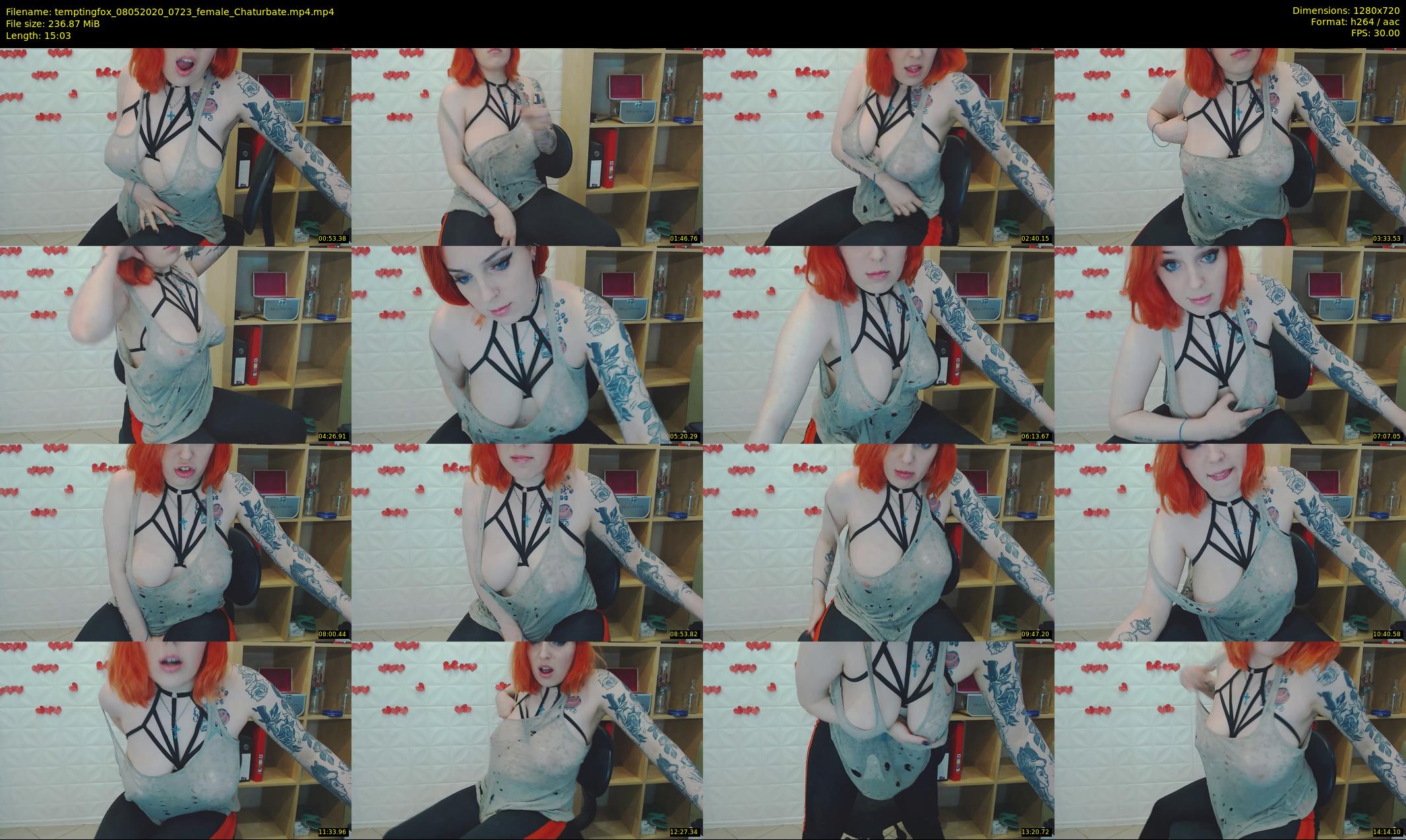 temptingfox — 16 minute Chaturbate female cam show recording, 720p, May 8, 2020