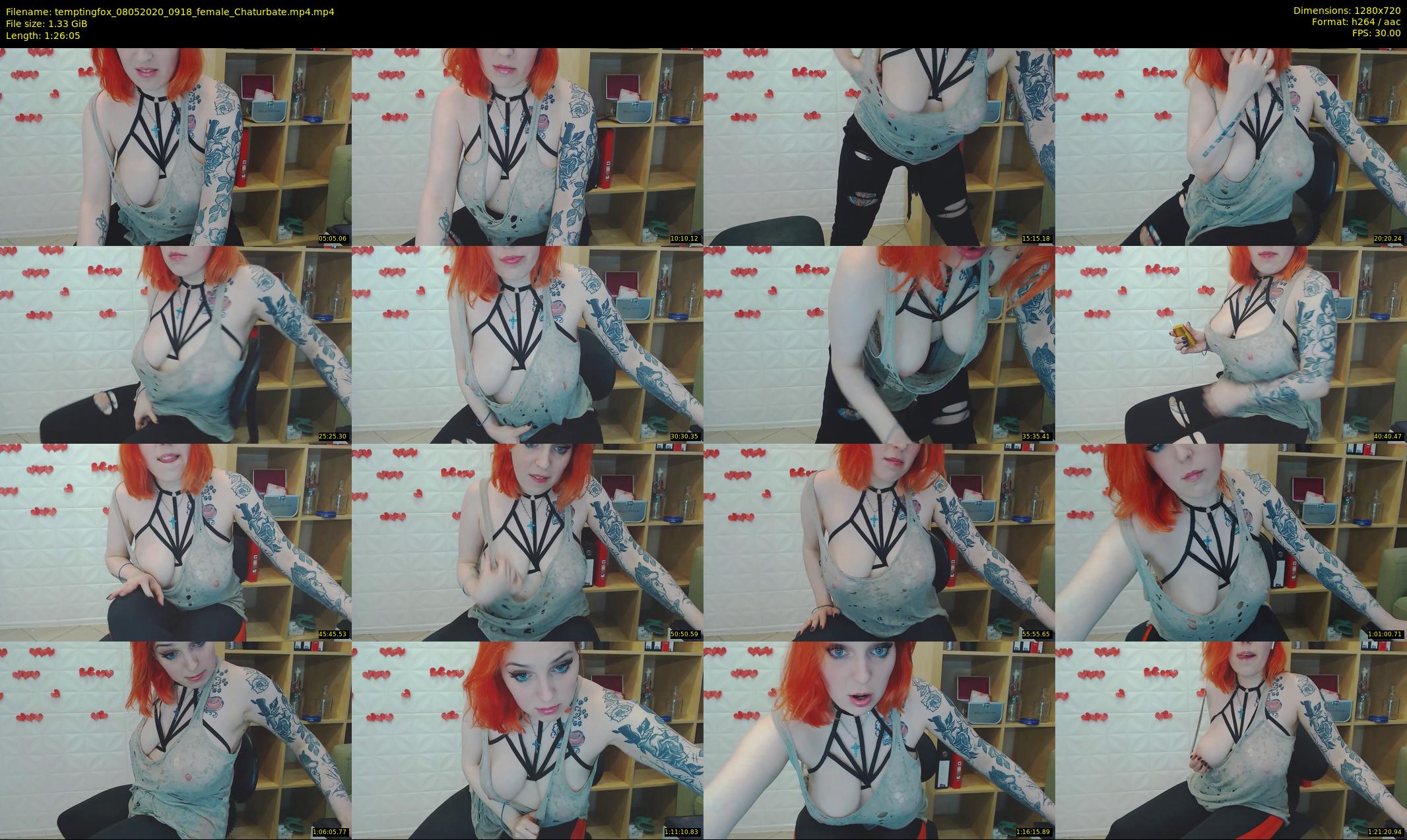 temptingfox — 87 minute Chaturbate female cam show recording, 720p, May 8, 2020