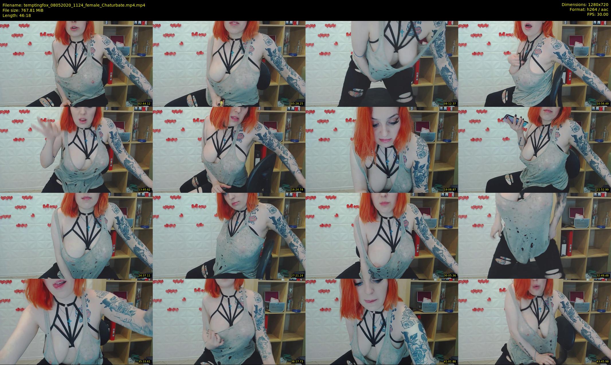 temptingfox — 47 minute Chaturbate female cam show recording, 720p, May 8, 2020