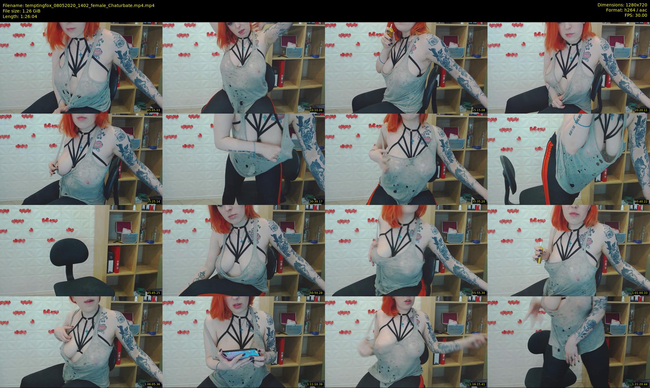 temptingfox — 87 minute Chaturbate female cam show recording, 720p, May 8, 2020