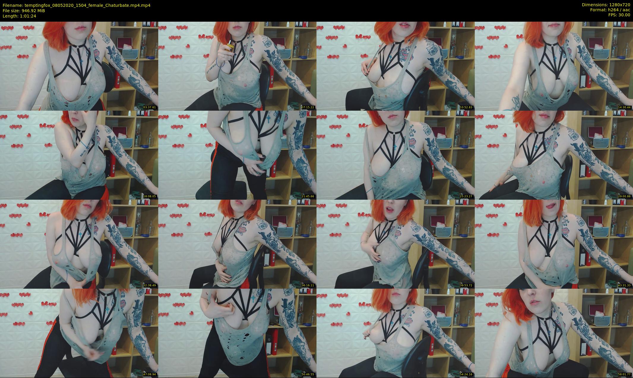temptingfox — 62 minute Chaturbate female cam show recording, 720p, May 8, 2020