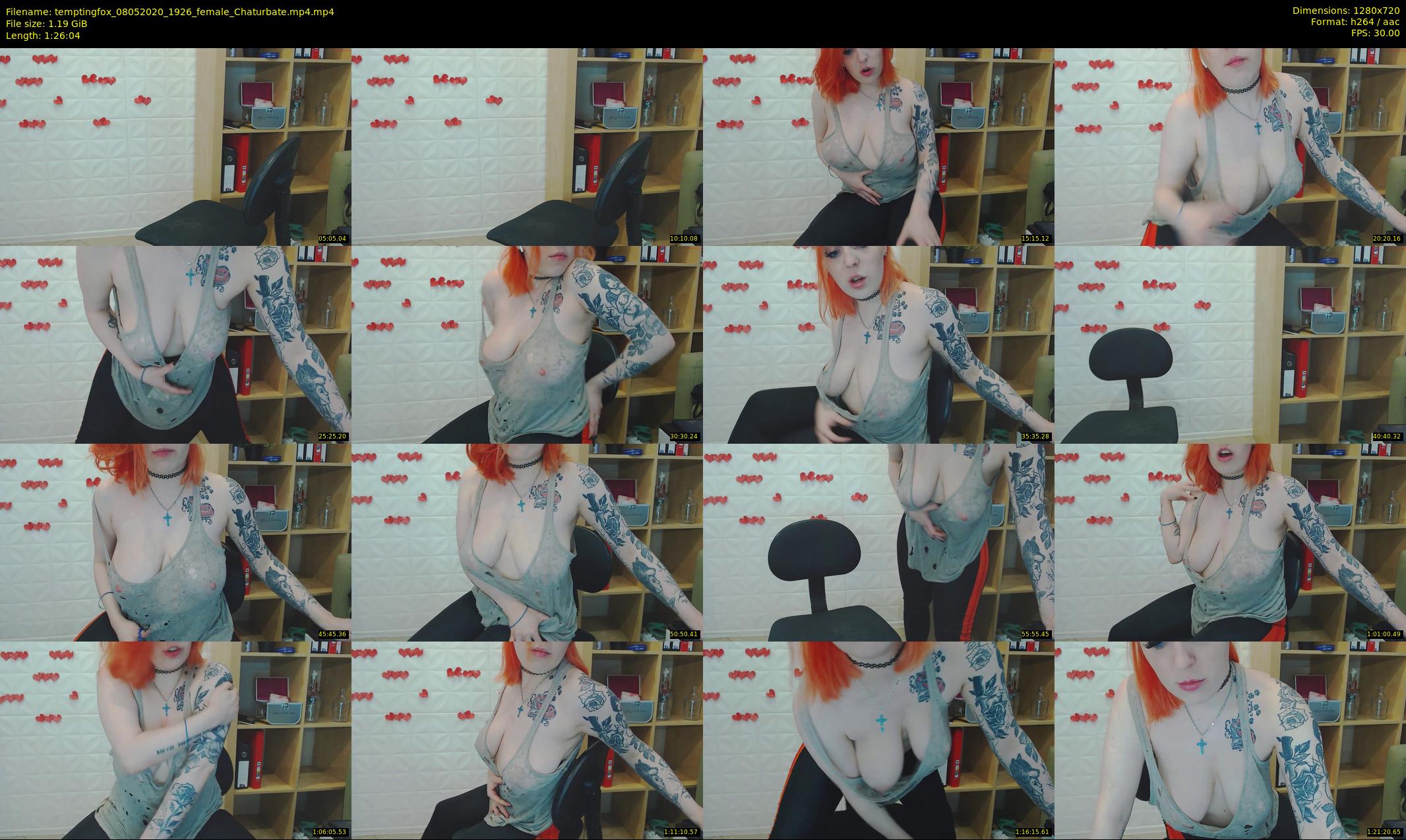 temptingfox — 87 minute Chaturbate female cam show recording, 720p, May 8, 2020