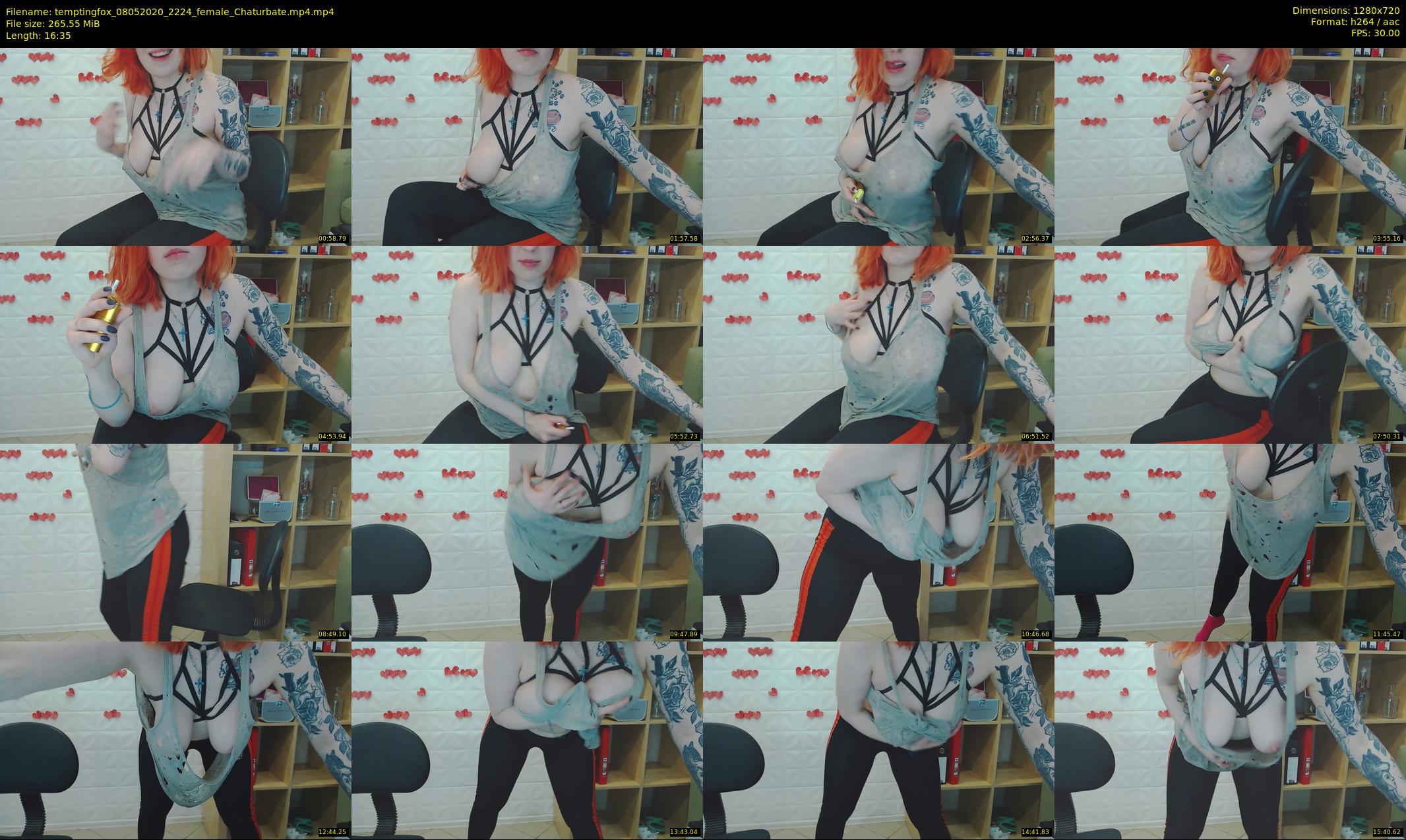 temptingfox — 17 minute Chaturbate female cam show recording, 720p, May 8, 2020
