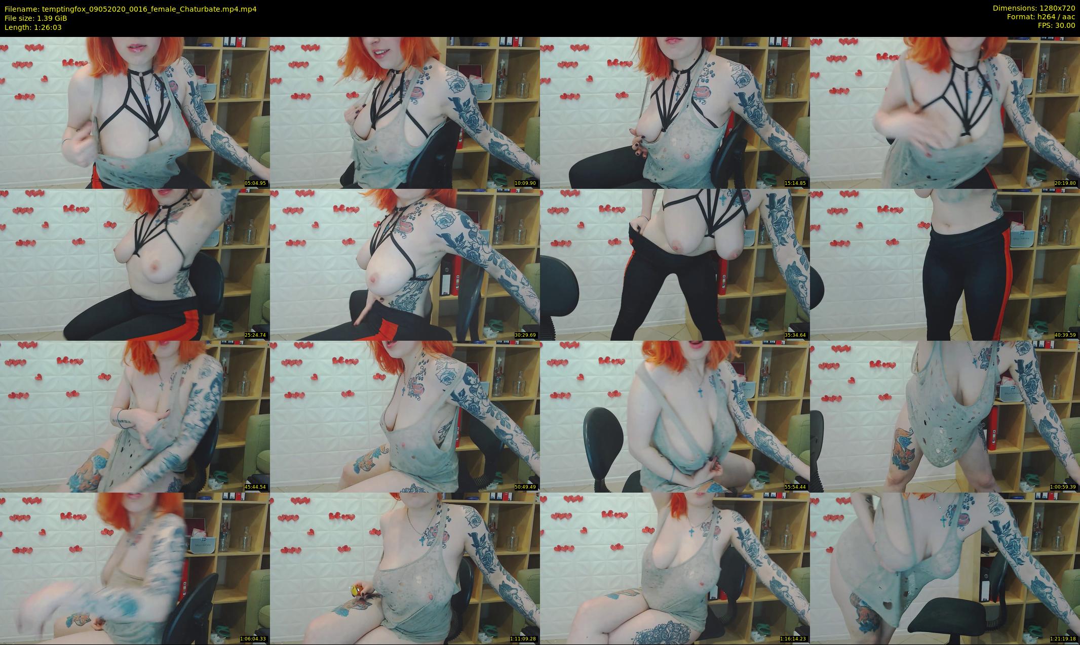 temptingfox — 87 minute Chaturbate female cam show recording, 720p, May 9, 2020