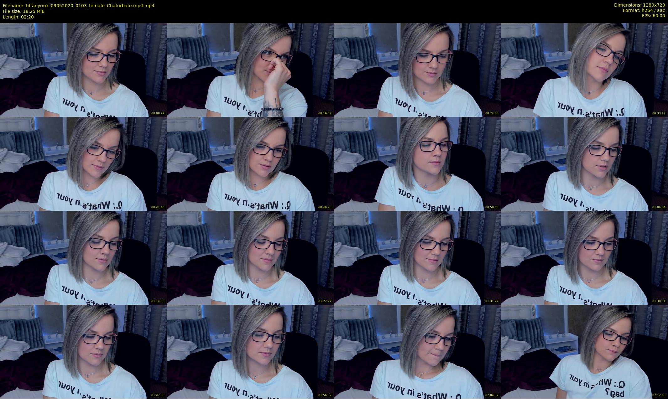 tiffanyriox — 3 minute Chaturbate female cam show recording, 720p, May 9, 2020