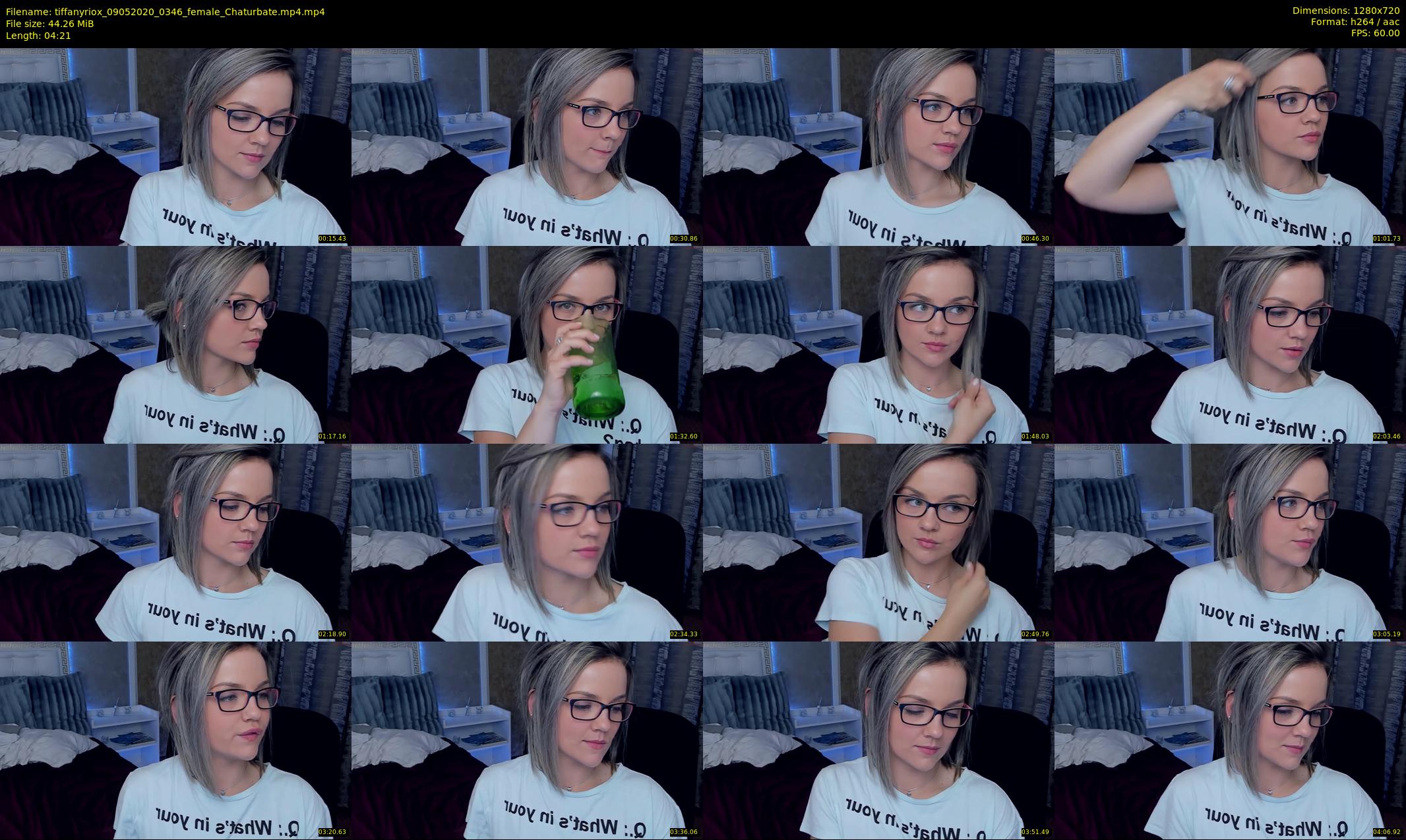 tiffanyriox — 5 minute Chaturbate female cam show recording, 720p, May 9, 2020