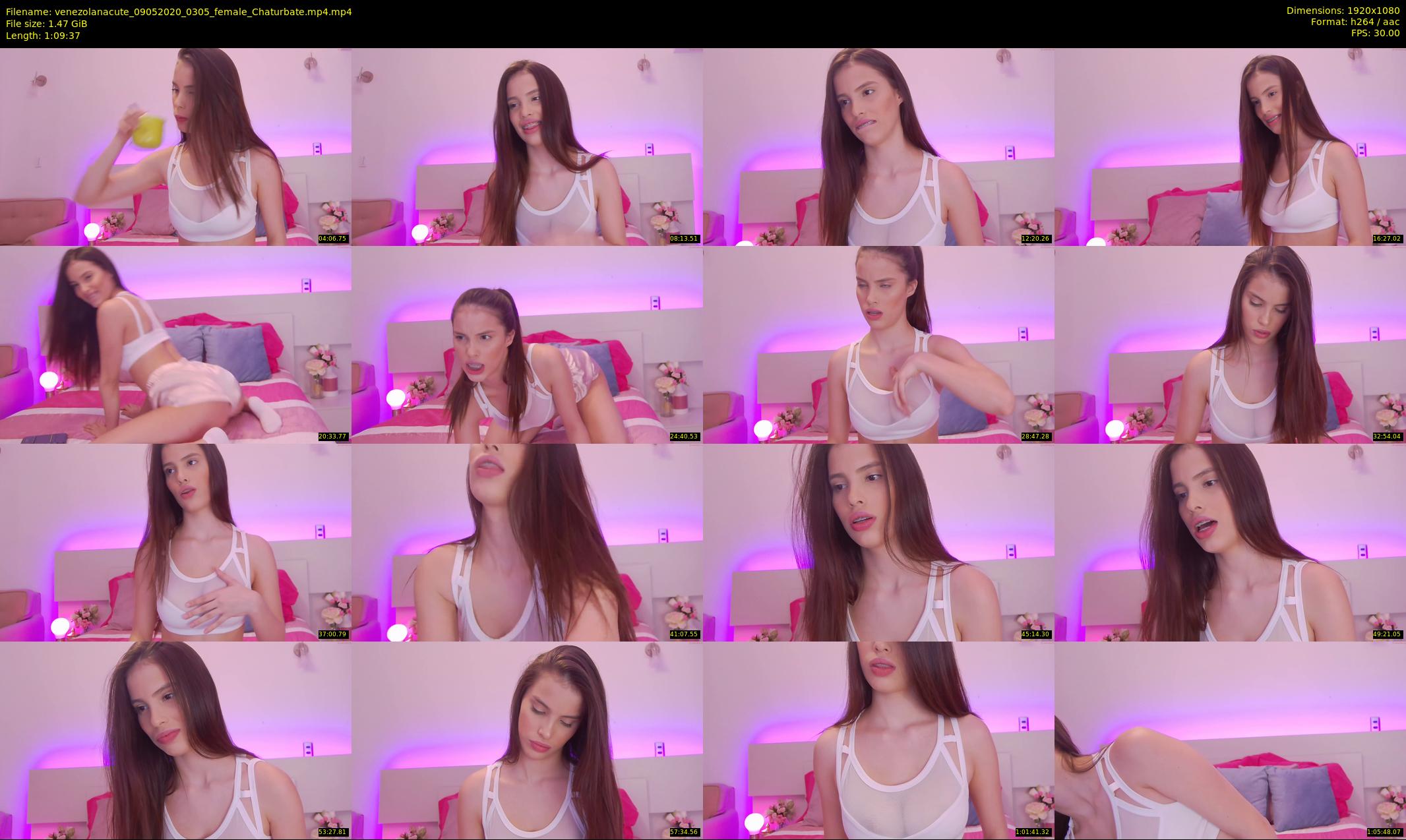 venezolanacute — 70 minute Chaturbate female cam show recording, 1080p, May 9, 2020