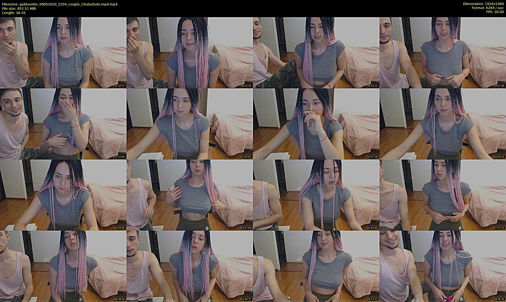 gablovetm — 8 minute Chaturbate couple cam show recording, 1080p, May 9, 2020
