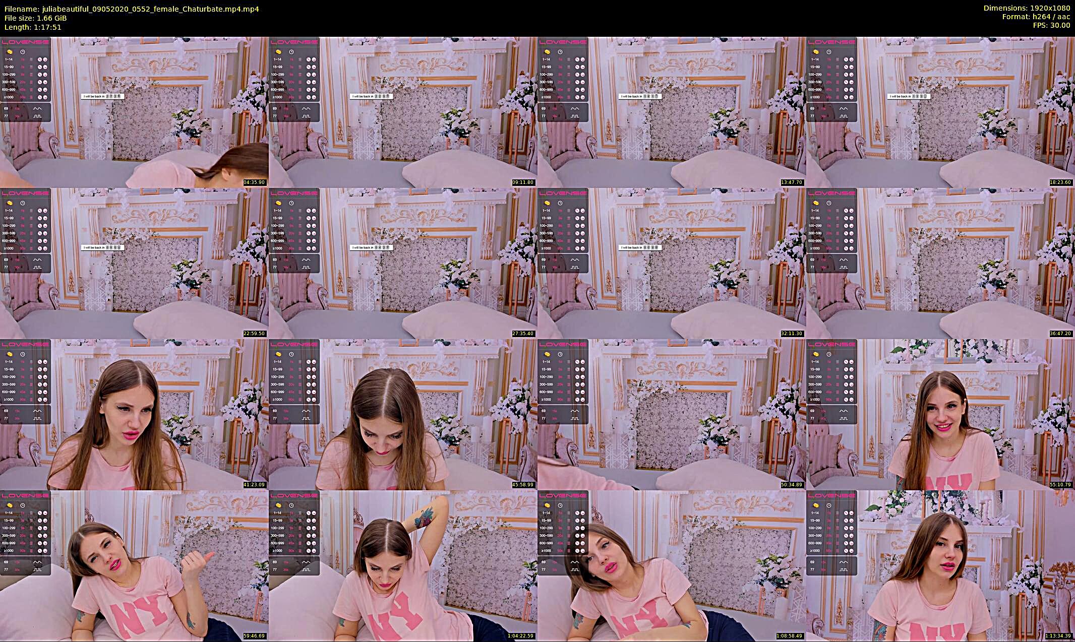 juliabeautiful — 78 minute Chaturbate female cam show recording, 1080p, May 9, 2020