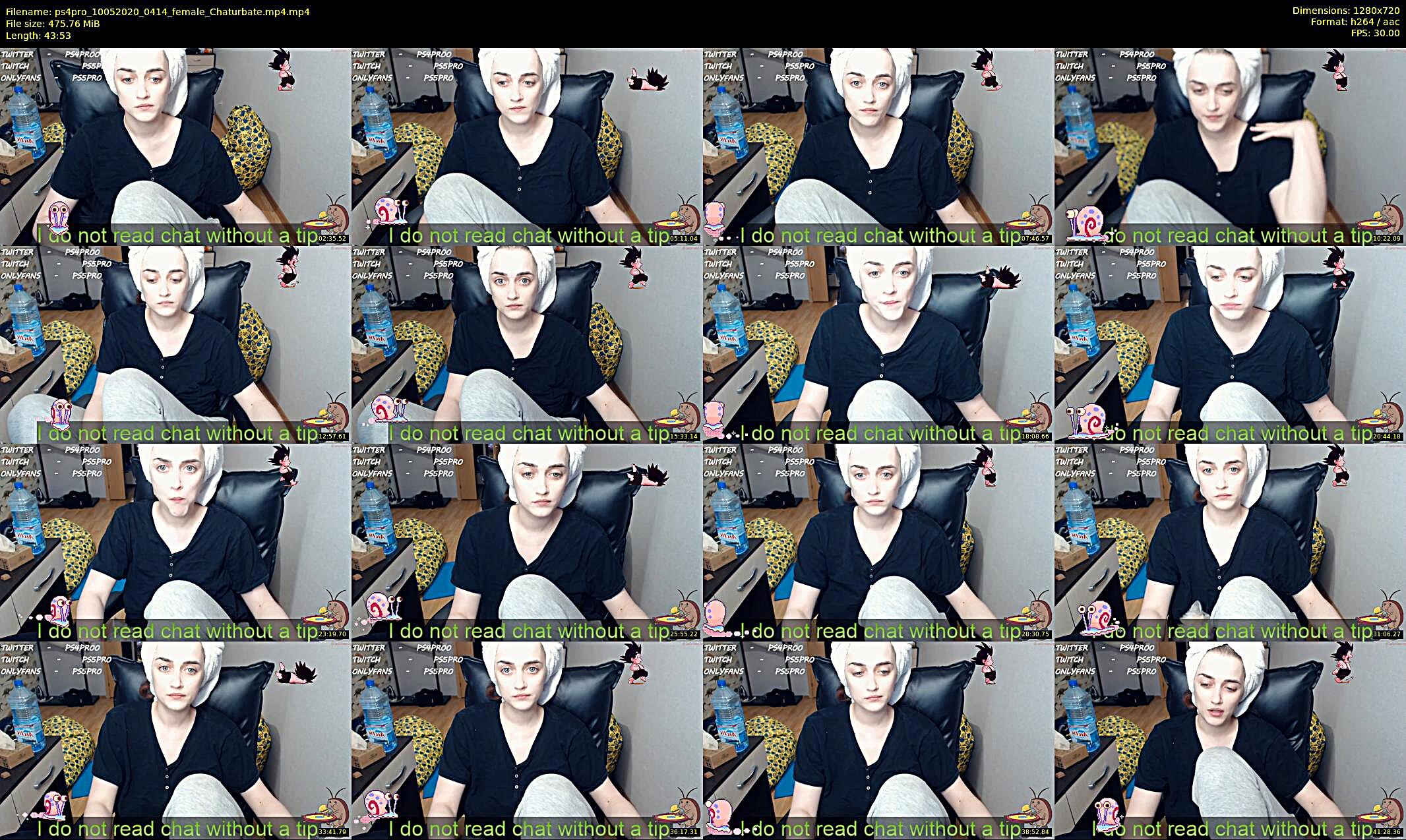 ps4pro — 44 minute Chaturbate female cam show recording, 720p, May 10, 2020