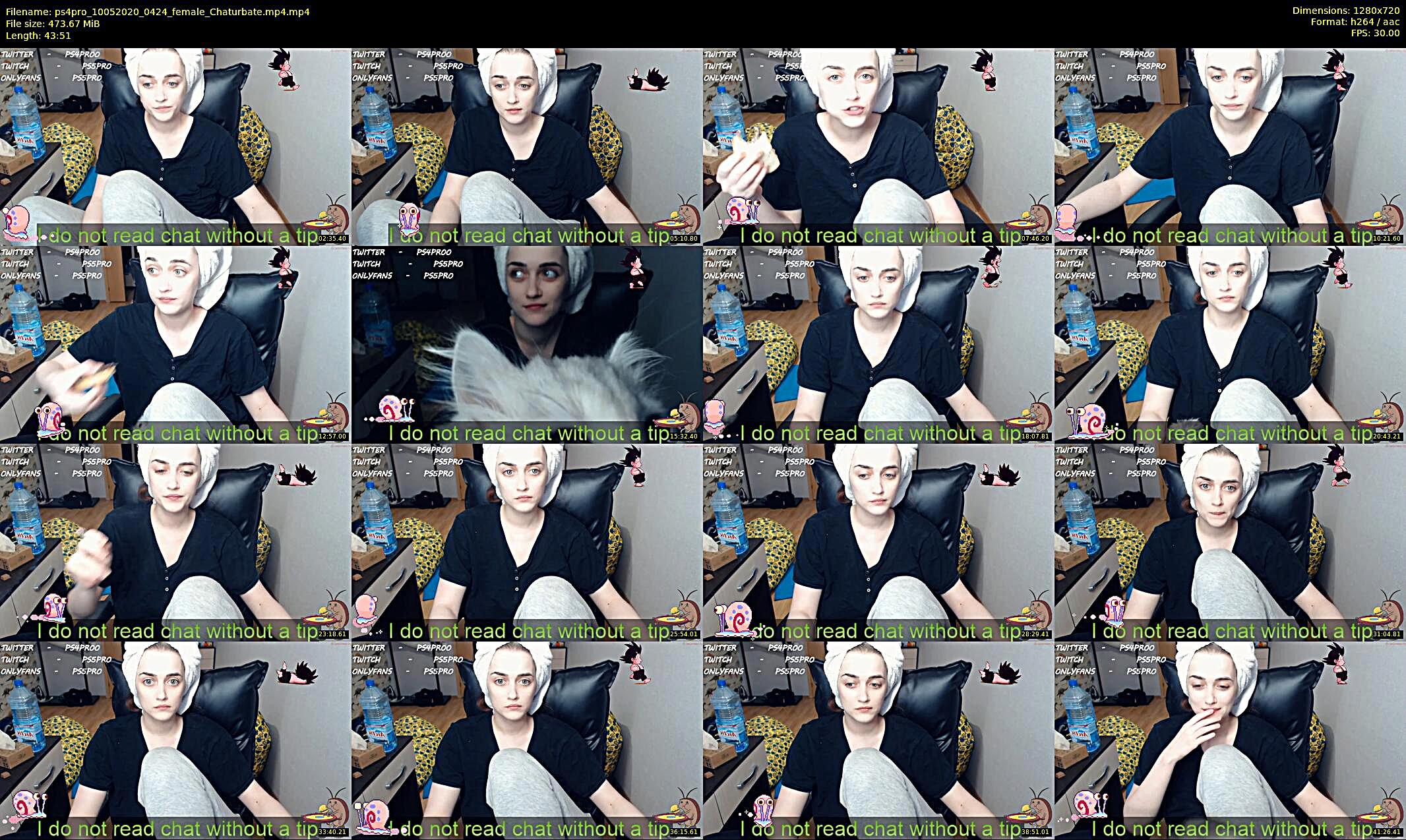 ps4pro — 44 minute Chaturbate female cam show recording, 720p, May 10, 2020