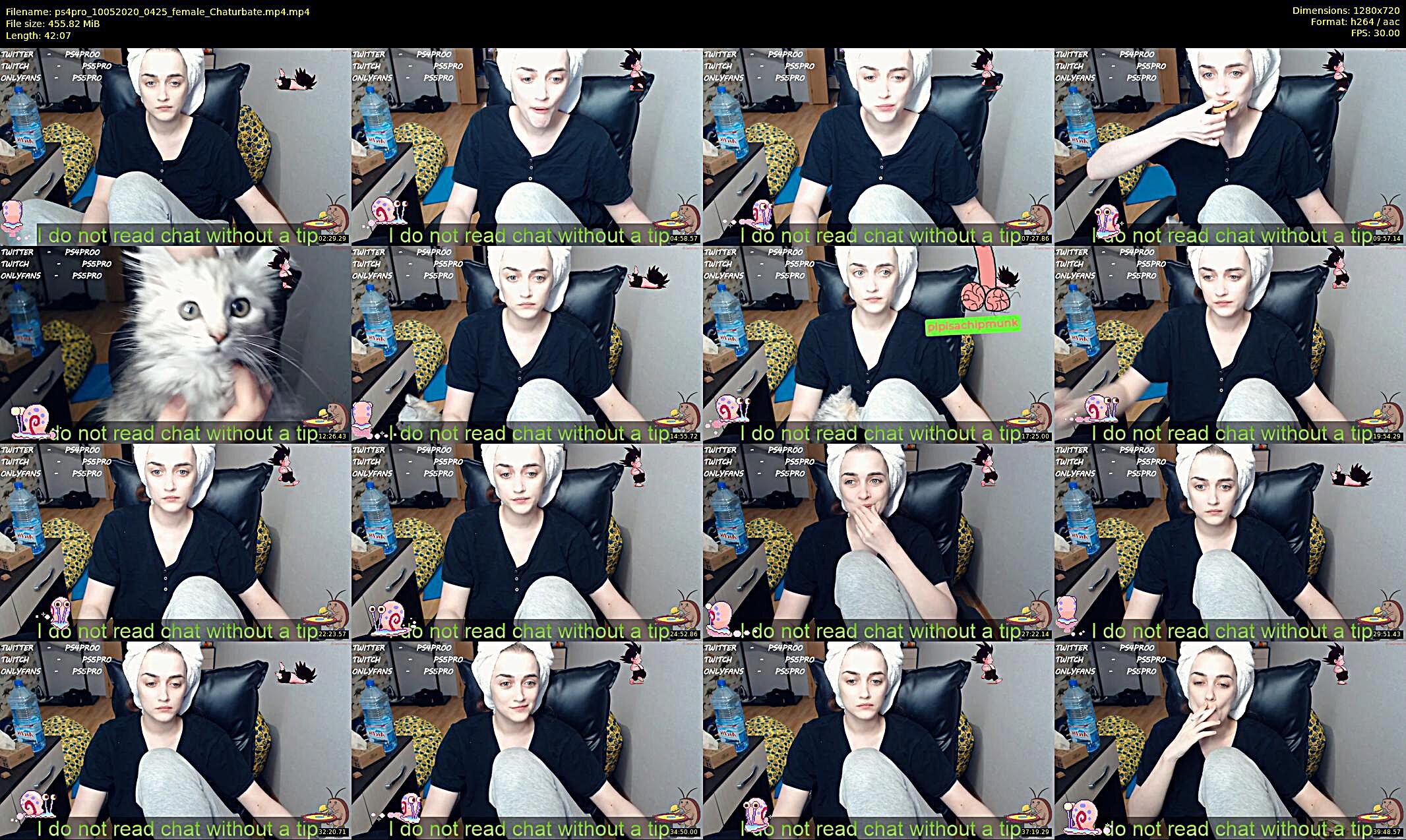 ps4pro — 10 minute Chaturbate female cam show recording, 720p, May 10, 2020
