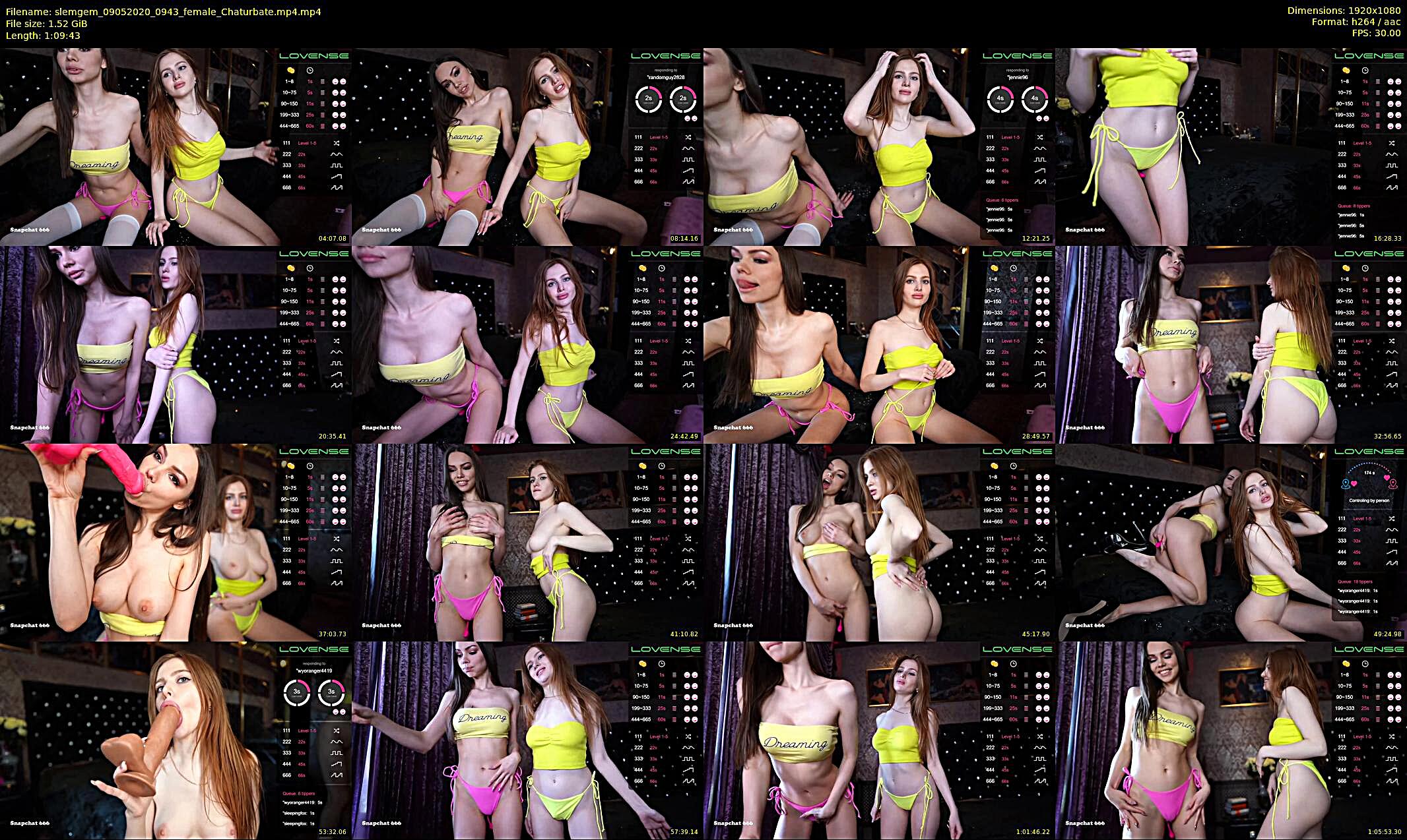 slemgem — 70 minute Chaturbate couple cam show recording, 1080p, May 9, 2020