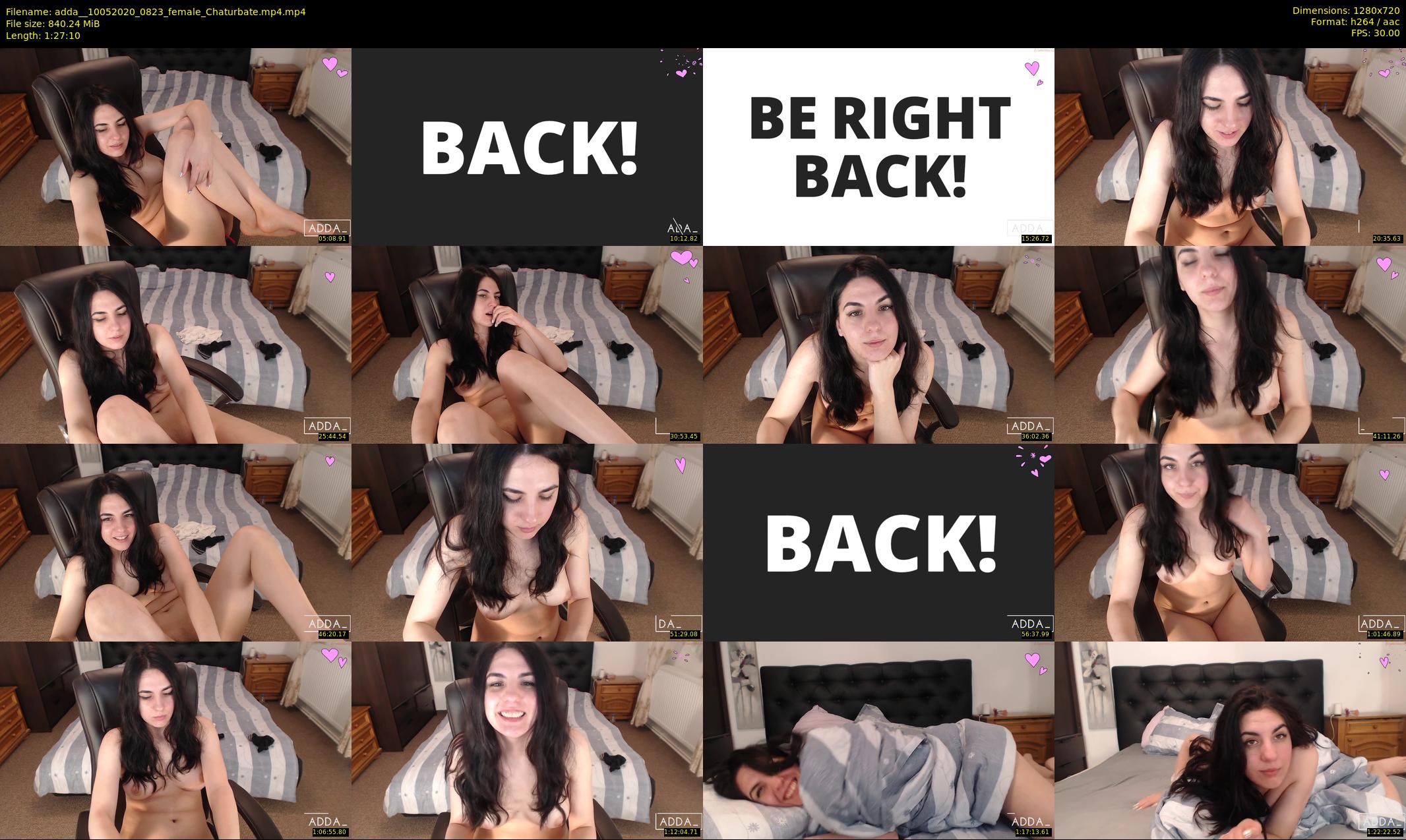 adda_ — 88 minute Chaturbate female cam show recording, 720p, May 10, 2020