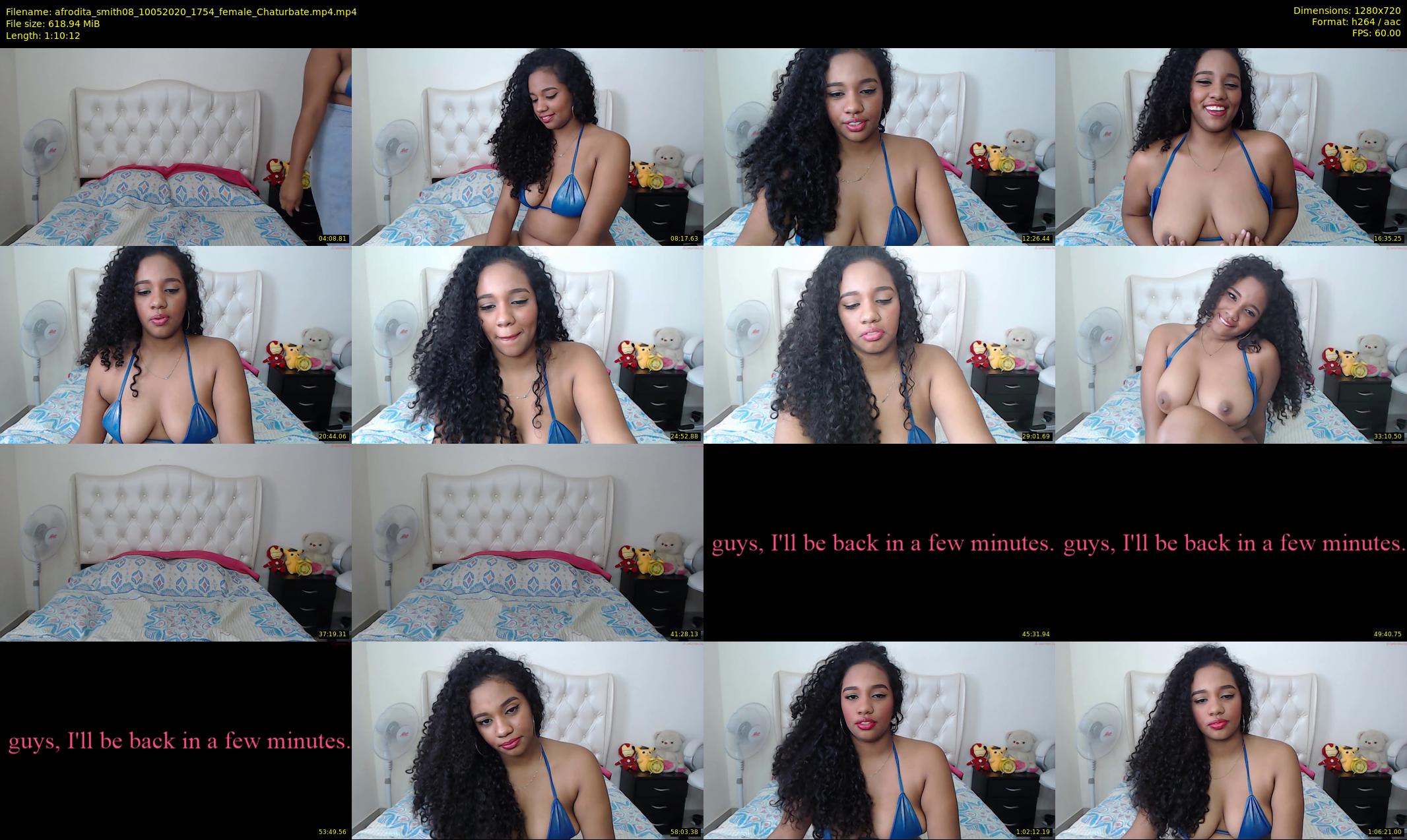 afrodita_smith08 — 71 minute Chaturbate female cam show recording, 720p, May 10, 2020