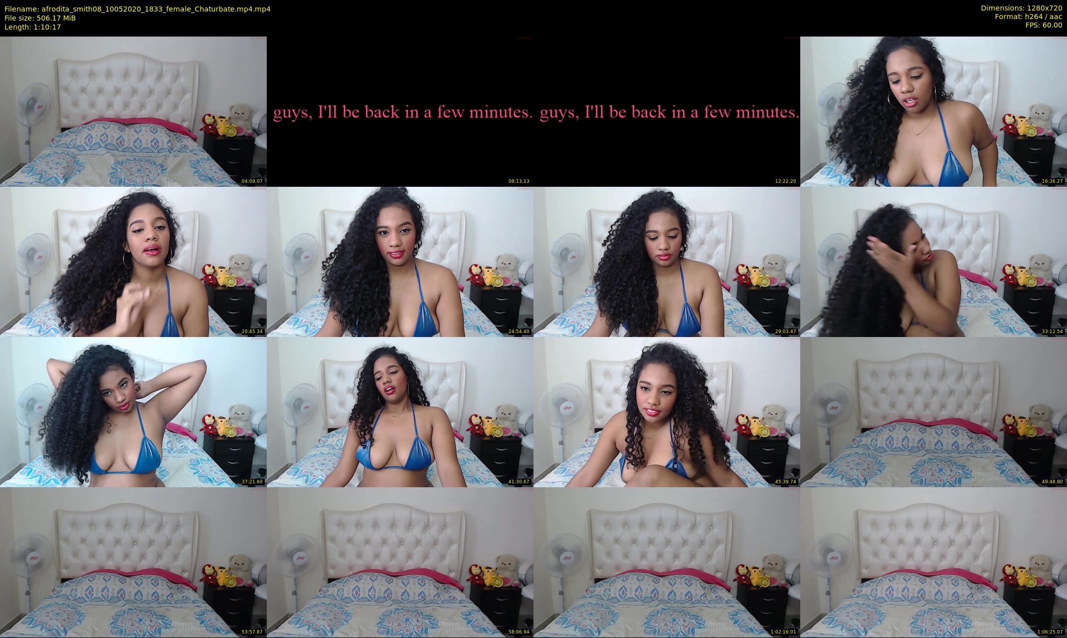 afrodita_smith08 — 71 minute Chaturbate female cam show recording, 720p, May 10, 2020