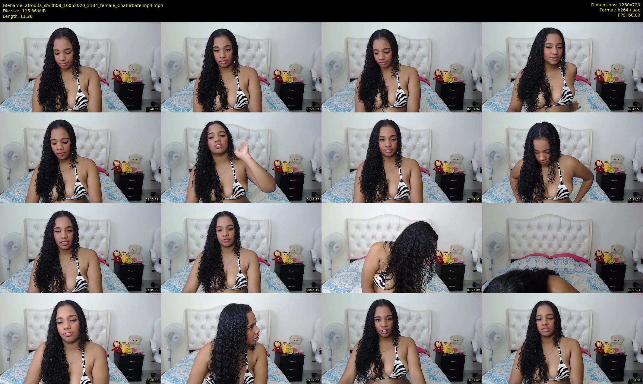afrodita_smith08 — 12 minute Chaturbate female cam show recording, 720p, May 10, 2020