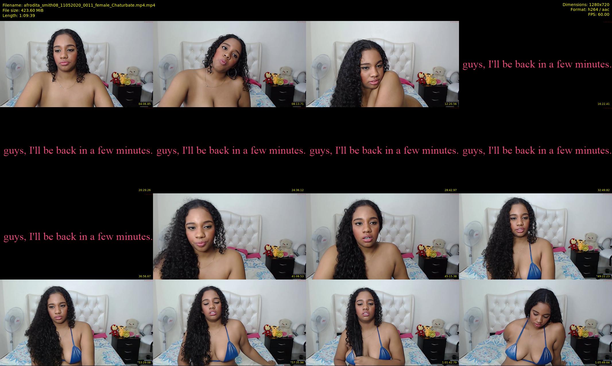 afrodita_smith08 — 70 minute Chaturbate female cam show recording, 720p, May 11, 2020