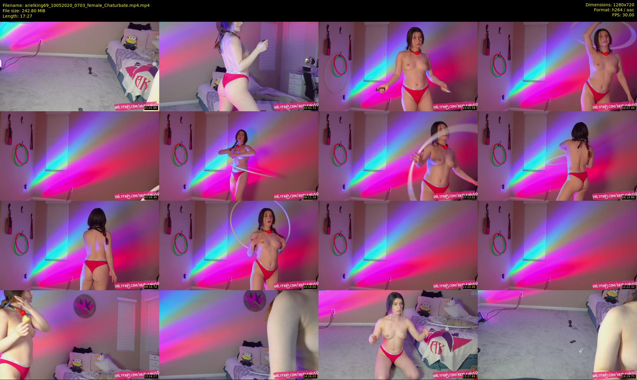 arielking69 — 18 minute Chaturbate female cam show recording, 720p, May 10, 2020