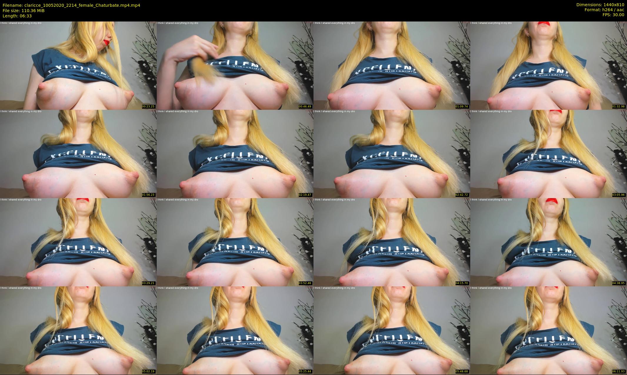 claricce — 7 minute Chaturbate female cam show recording, 720p, May 10, 2020
