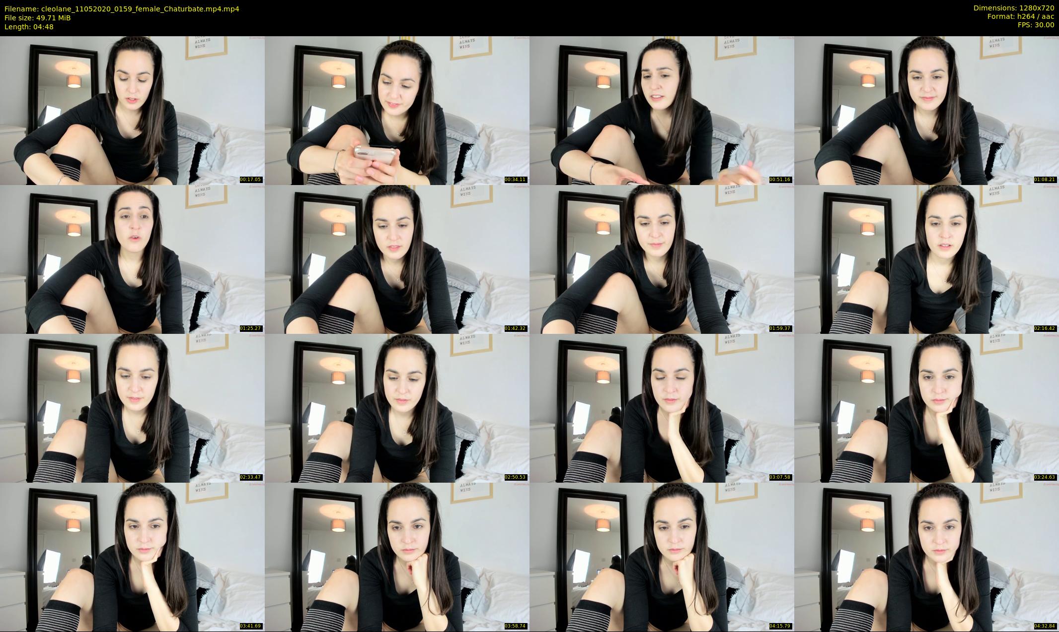 cleolane — 5 minute Chaturbate female cam show recording, 720p, May 11, 2020