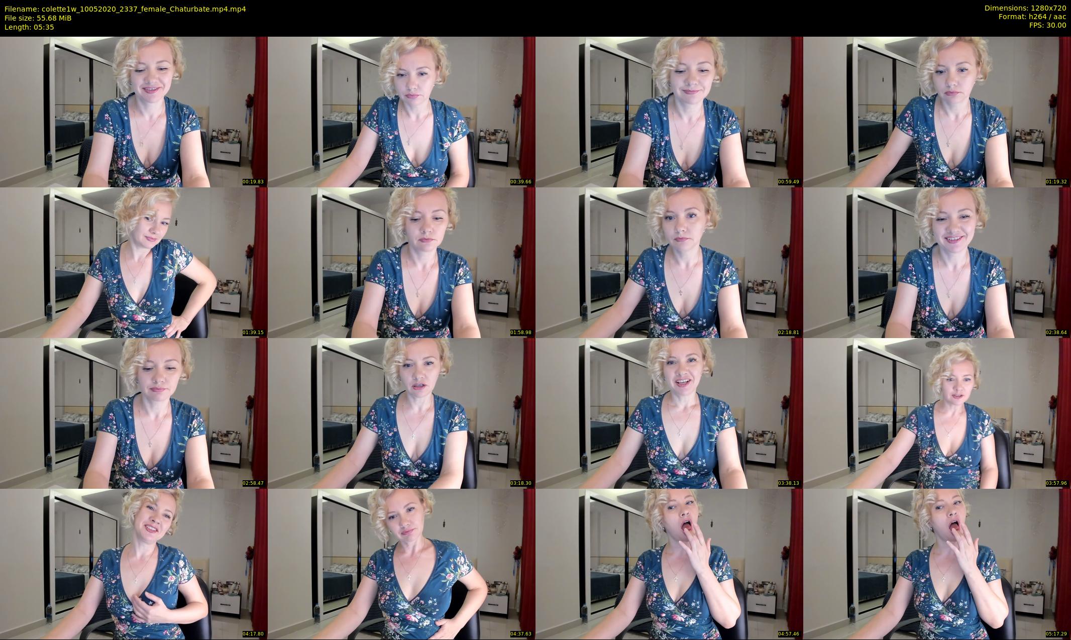 colette1w — 6 minute Chaturbate female cam show recording, 720p, May 10, 2020