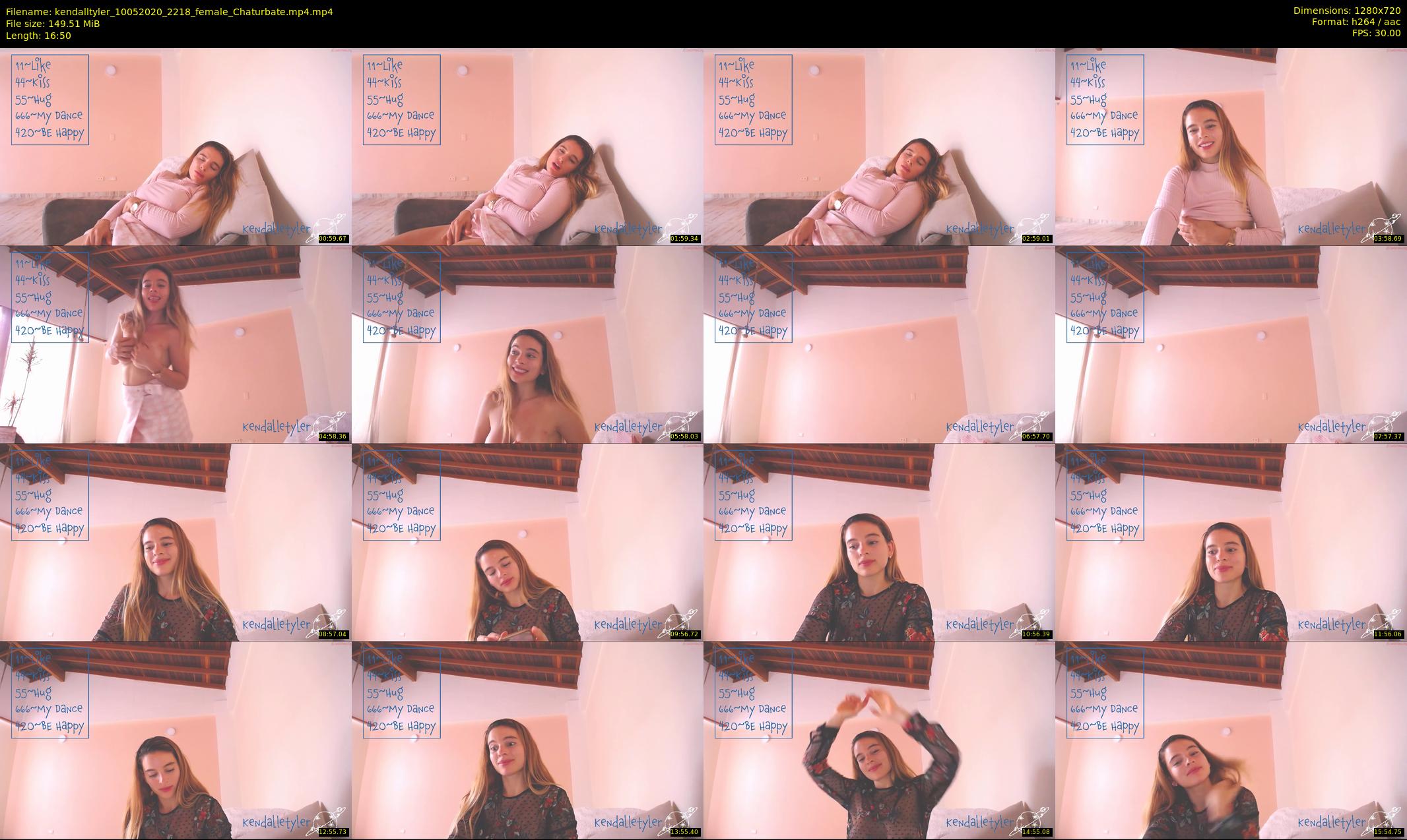 kendalltyler — 17 minute Chaturbate female cam show recording, 720p, May 10, 2020