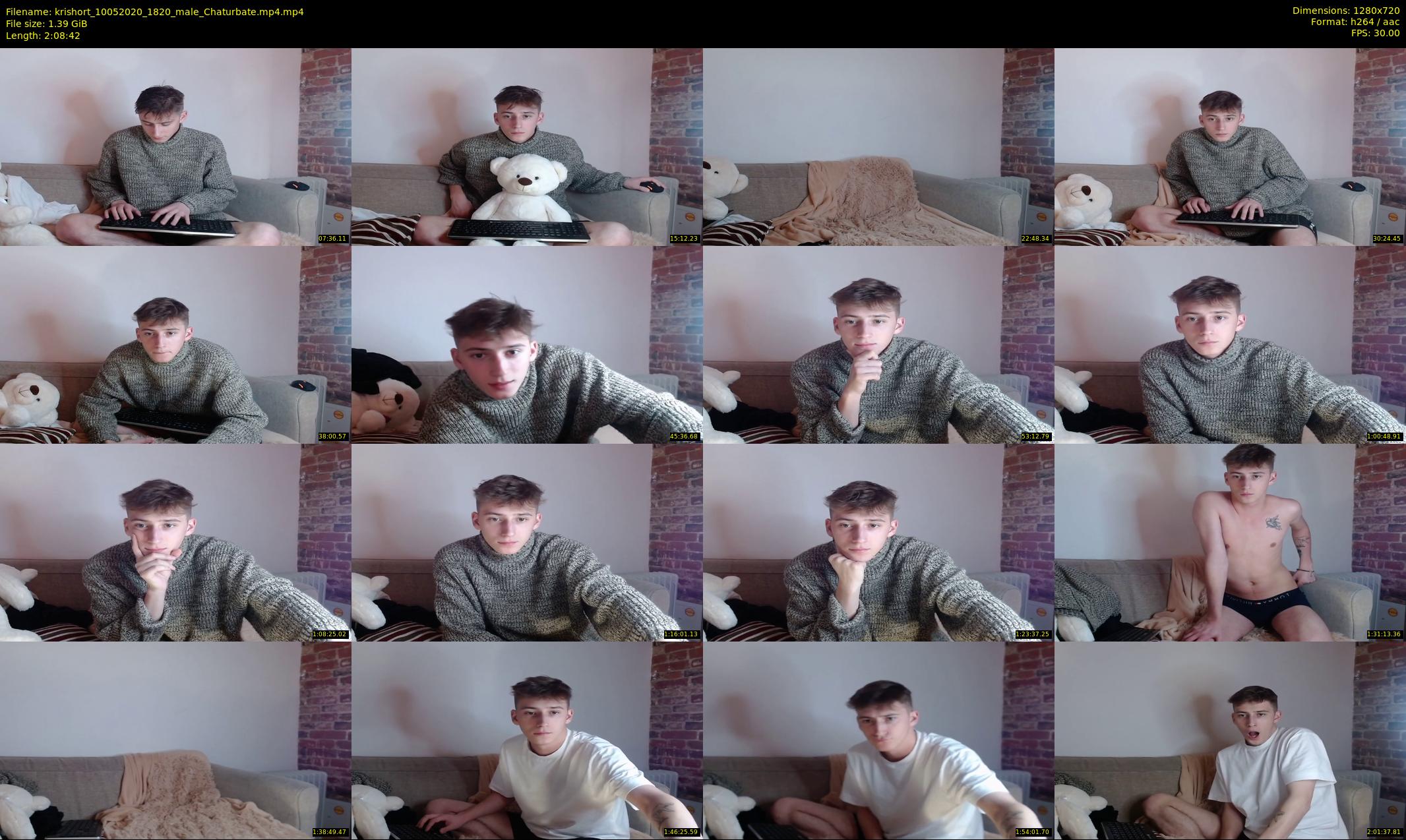 krishort — 129 minute Chaturbate male cam show recording, 720p, May 10, 2020