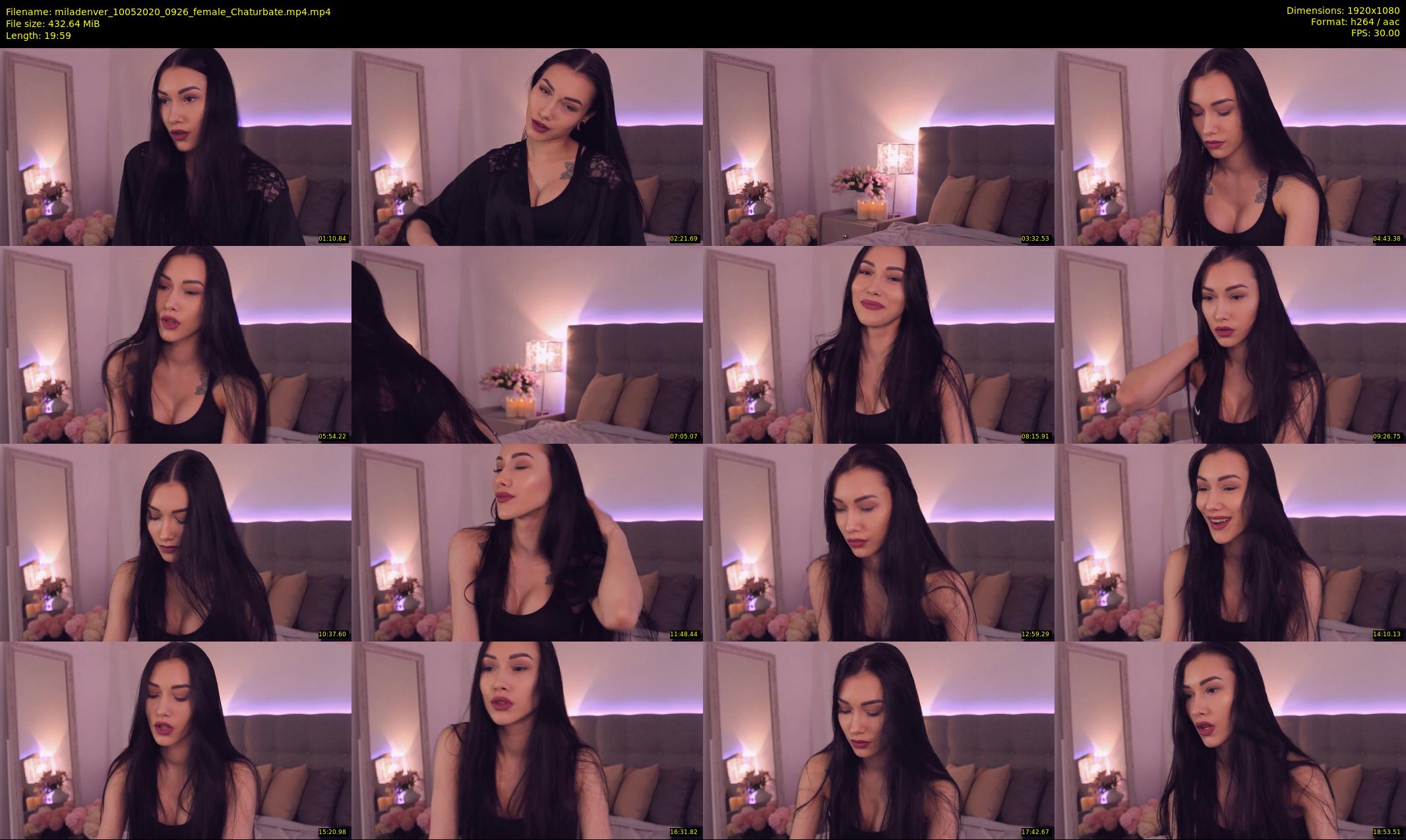 miladenver — 20 minute Chaturbate female cam show recording, 1080p, May 10, 2020