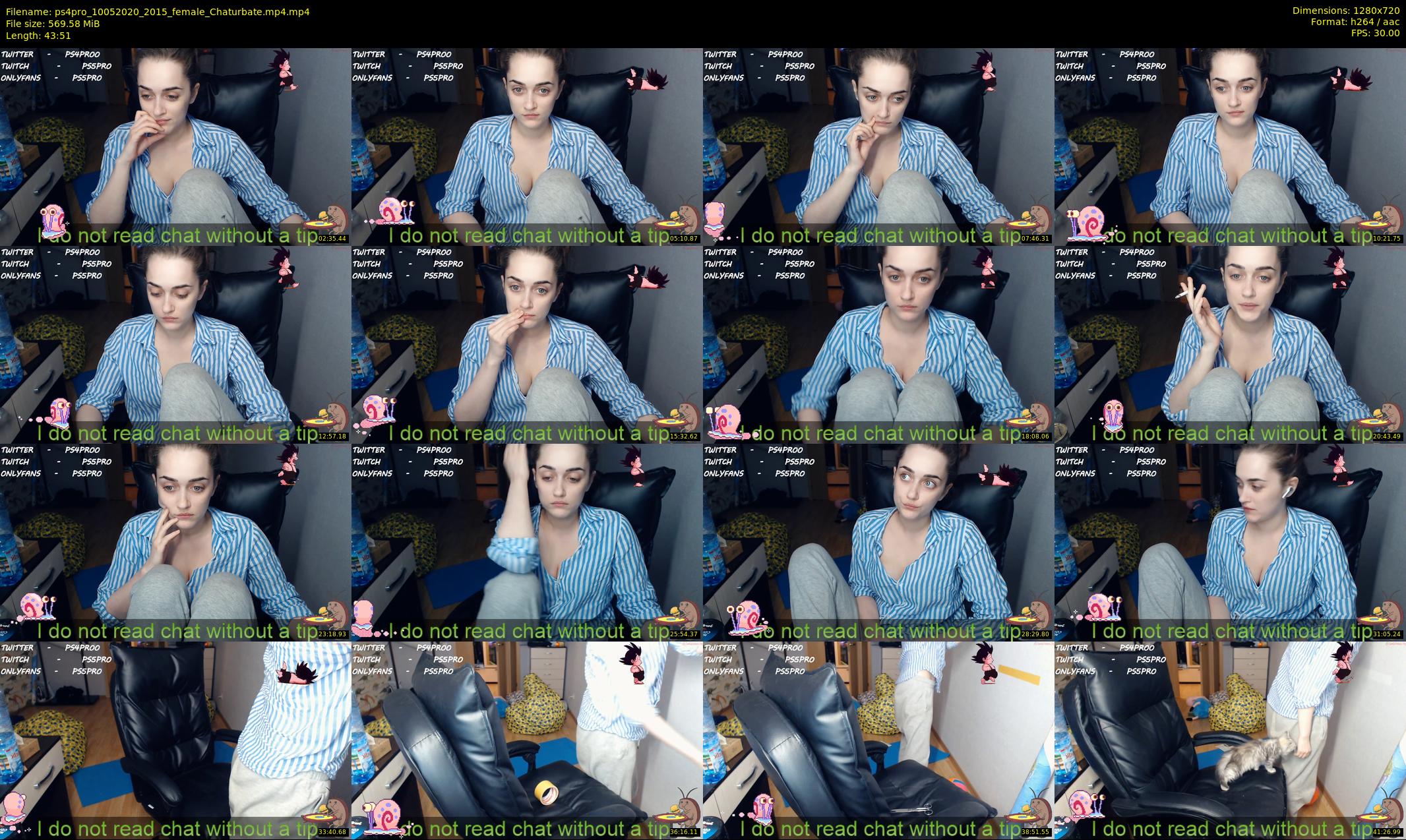 ps4pro — 44 minute Chaturbate female cam show recording, 720p, May 10, 2020