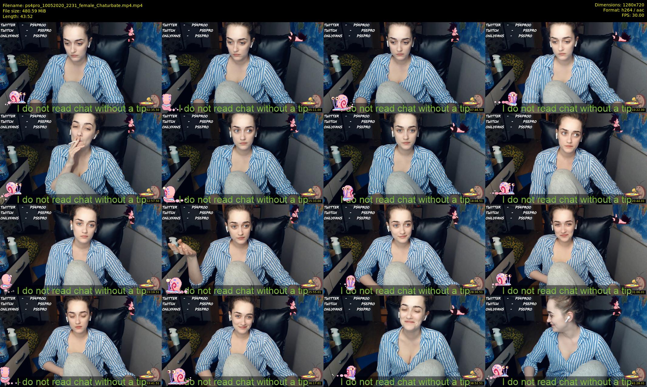 ps4pro — 44 minute Chaturbate female cam show recording, 720p, May 10, 2020
