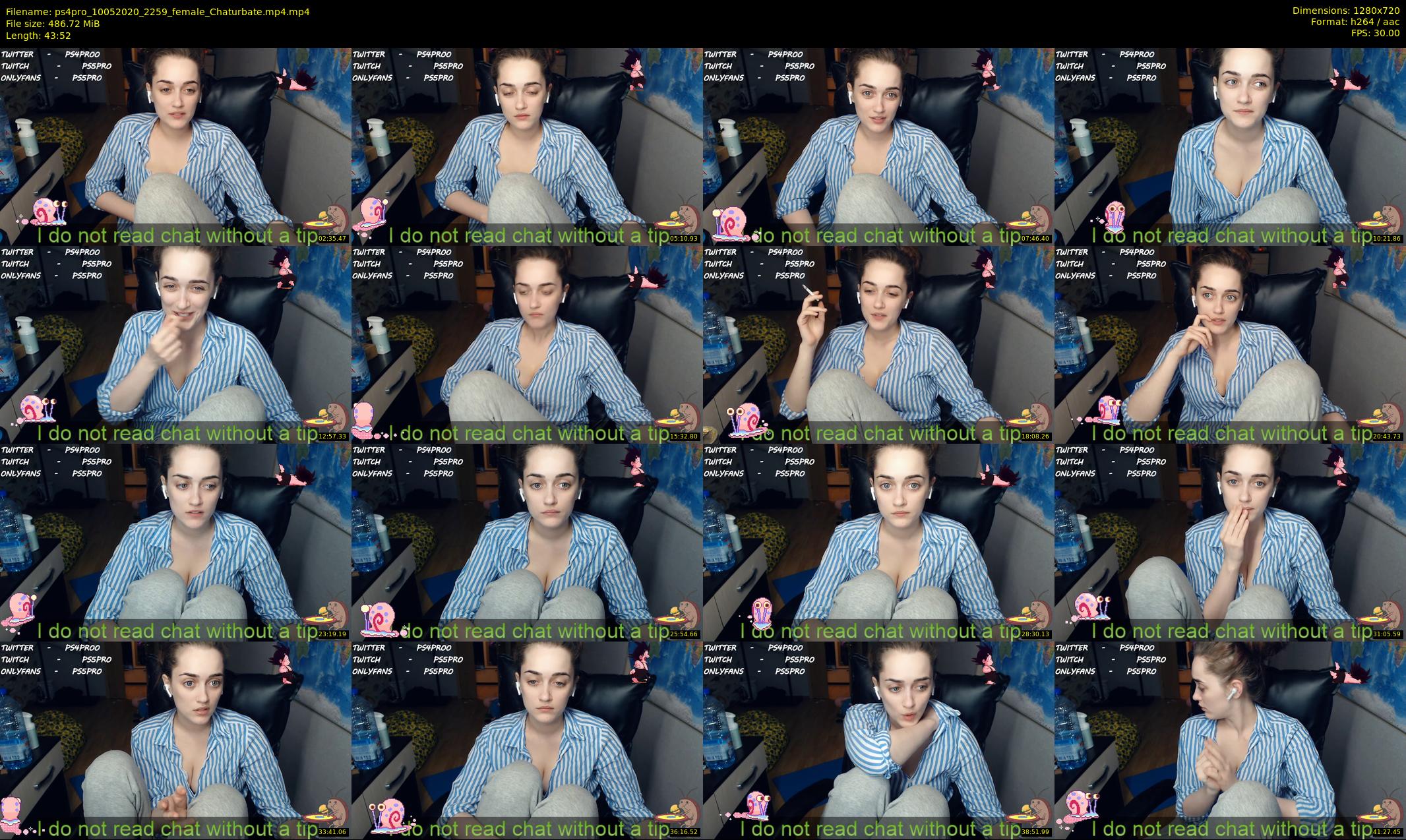 ps4pro — 44 minute Chaturbate female cam show recording, 720p, May 10, 2020