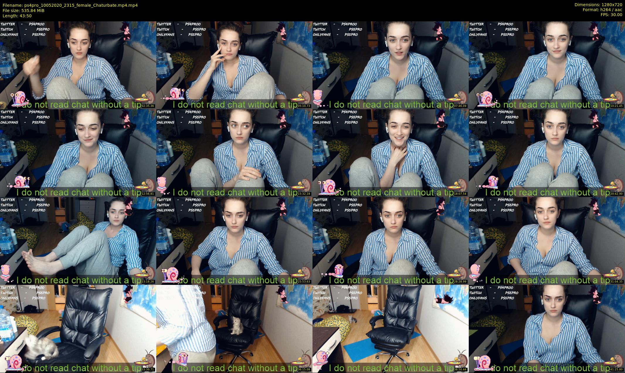 ps4pro — 44 minute Chaturbate female cam show recording, 720p, May 10, 2020