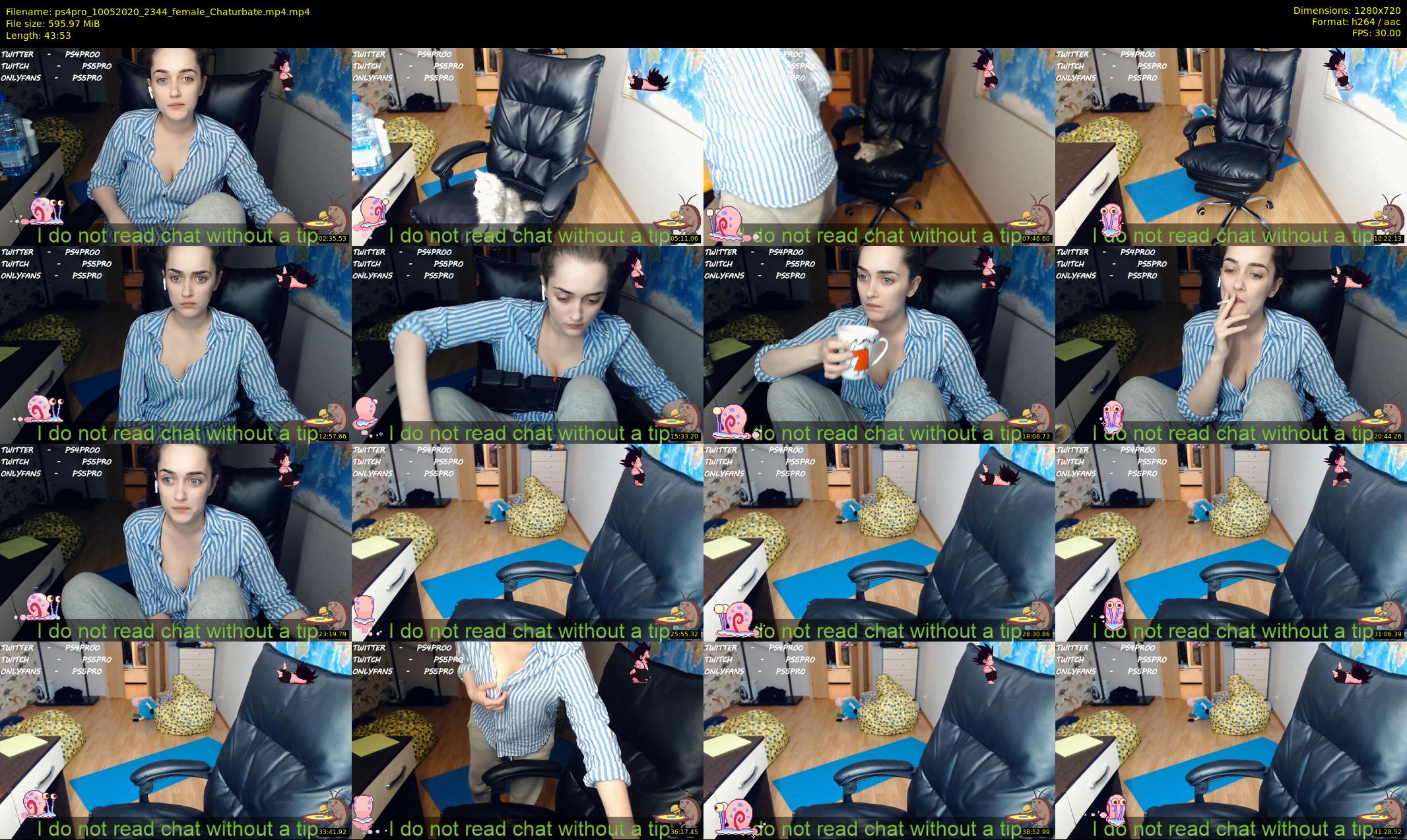 ps4pro — 44 minute Chaturbate female cam show recording, 720p, May 10, 2020