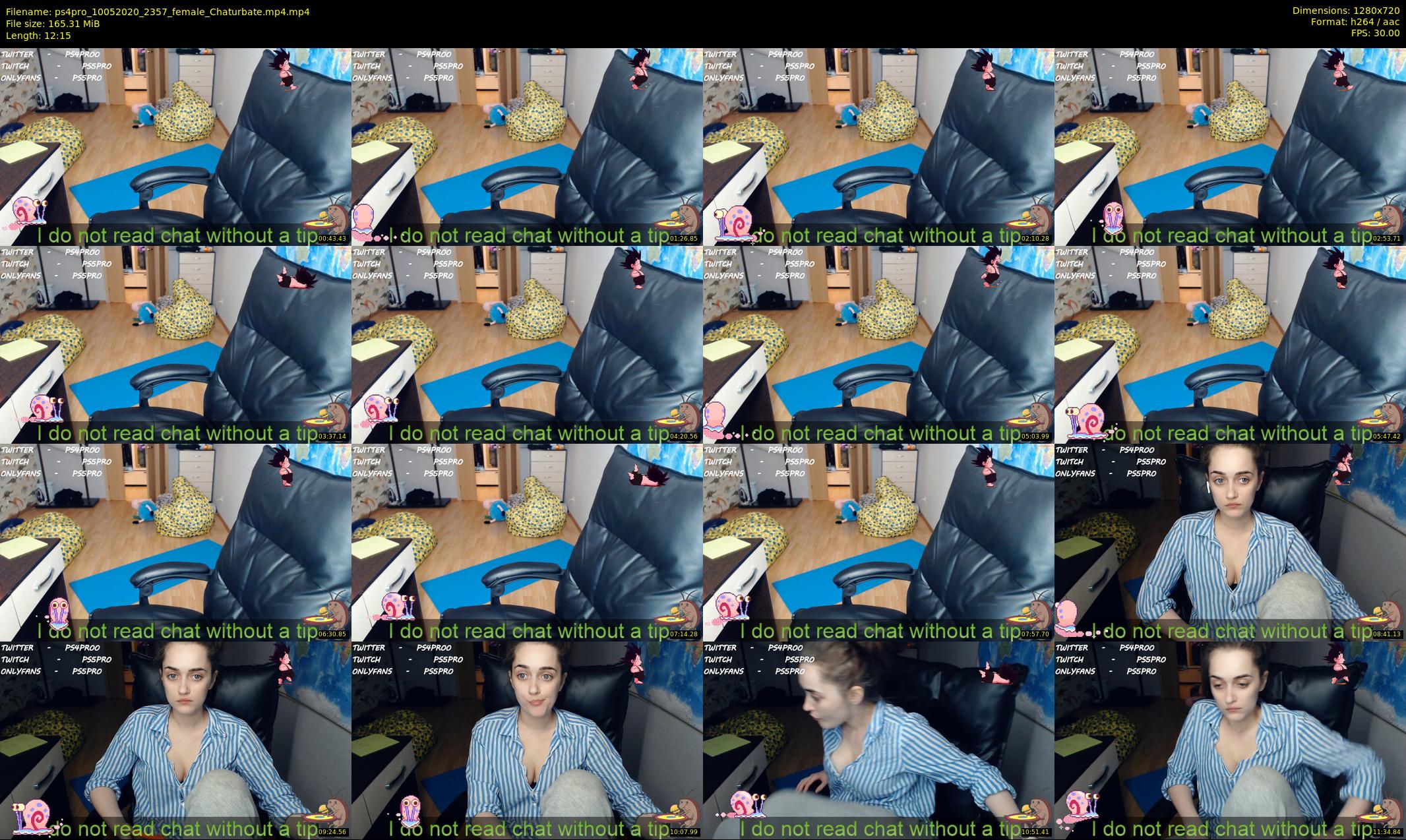 ps4pro — 13 minute Chaturbate female cam show recording, 720p, May 10, 2020